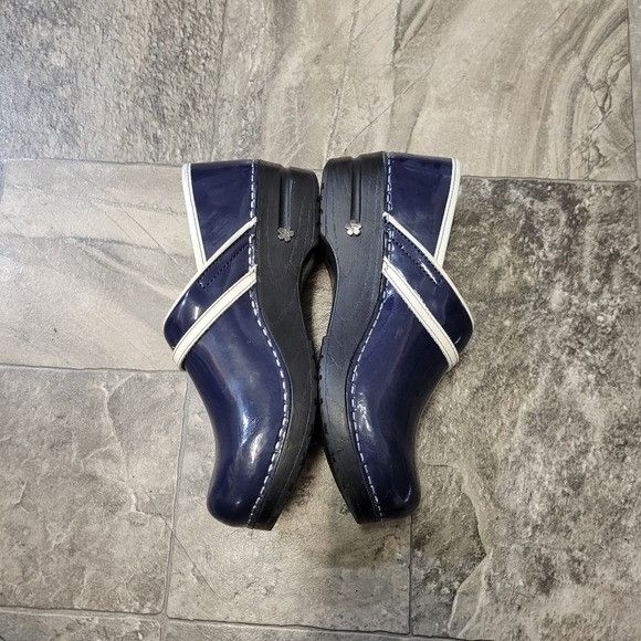 Other Sanita Lindsey Navy Blue Patent Leather Heart Rhinestone Sta Size US 8.5 / IT 38.5 - 3 Thumbnail