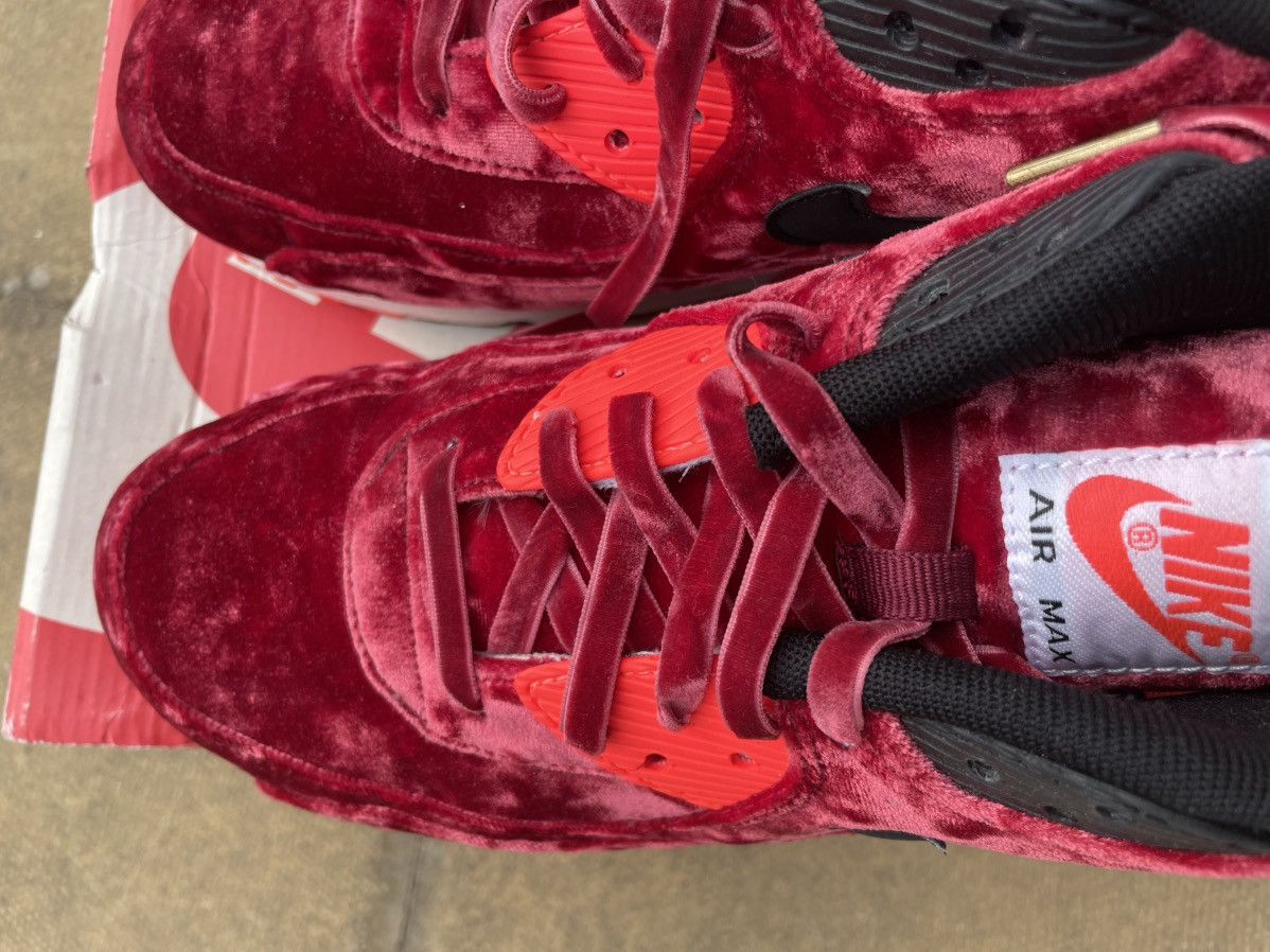 Nike × Vintage Nike air max 90 25th anniversary red Velvet limited ed uk 9 Size US 9 / EU 42 - 18 Thumbnail