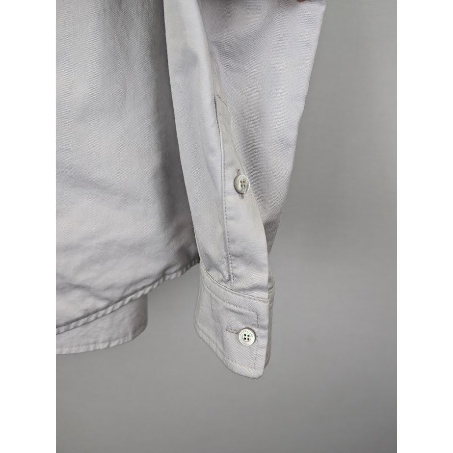 Balenciaga o1rshd1 Padded Shirt Cotton Twill in Dirty White Size US S / EU 44-46 / 1 - 6 Thumbnail
