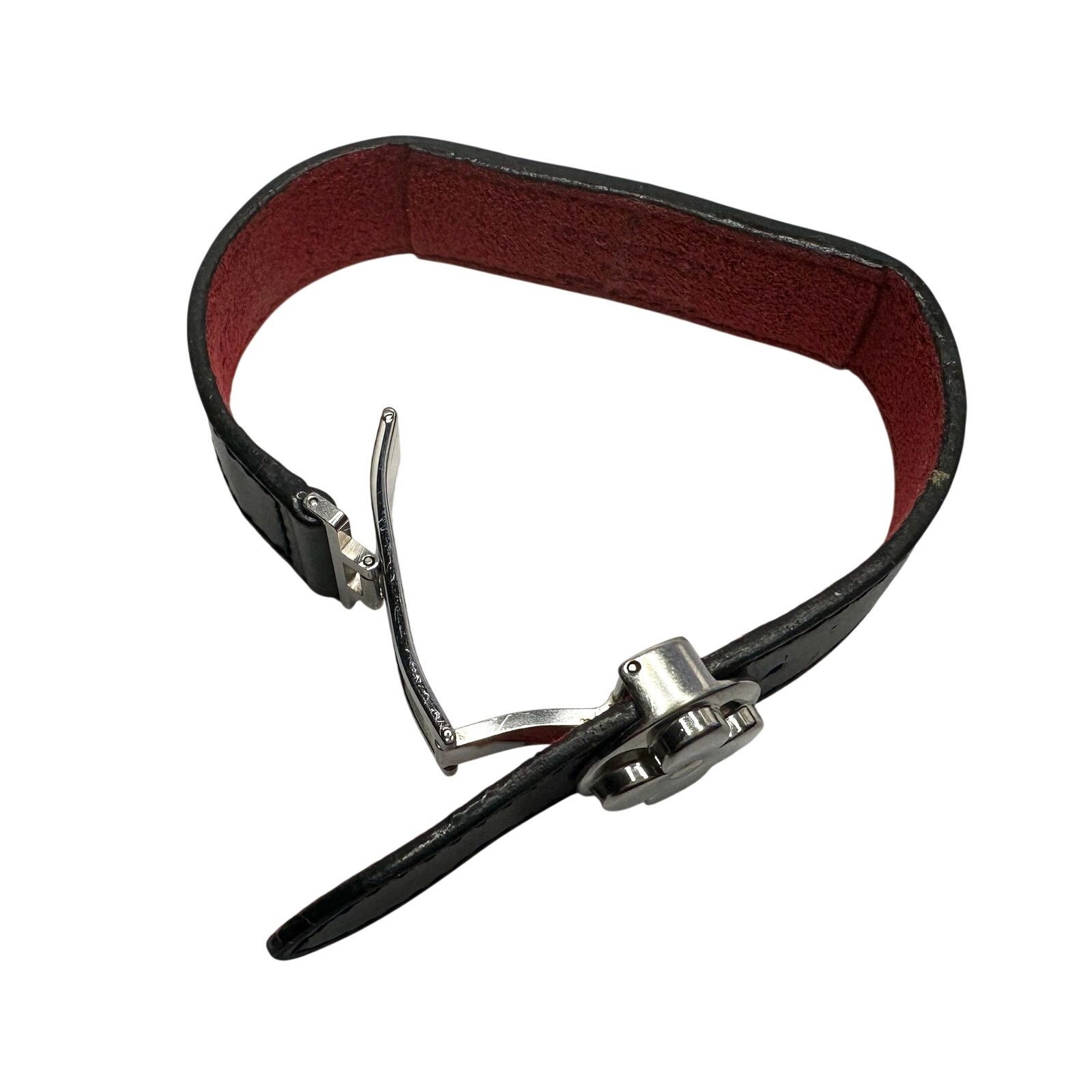 Louis Vuitton Louis Vuitton (LV) Black Leather Monogram Wish Bracelet Size ONE SIZE - 8 Thumbnail