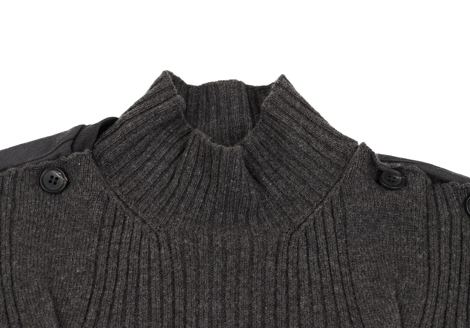 Yohji Yamamoto Yohji Yamamoto Cable Knit Wool Top Mocha M Size US M / EU 48-50 / 2 - 3 Thumbnail