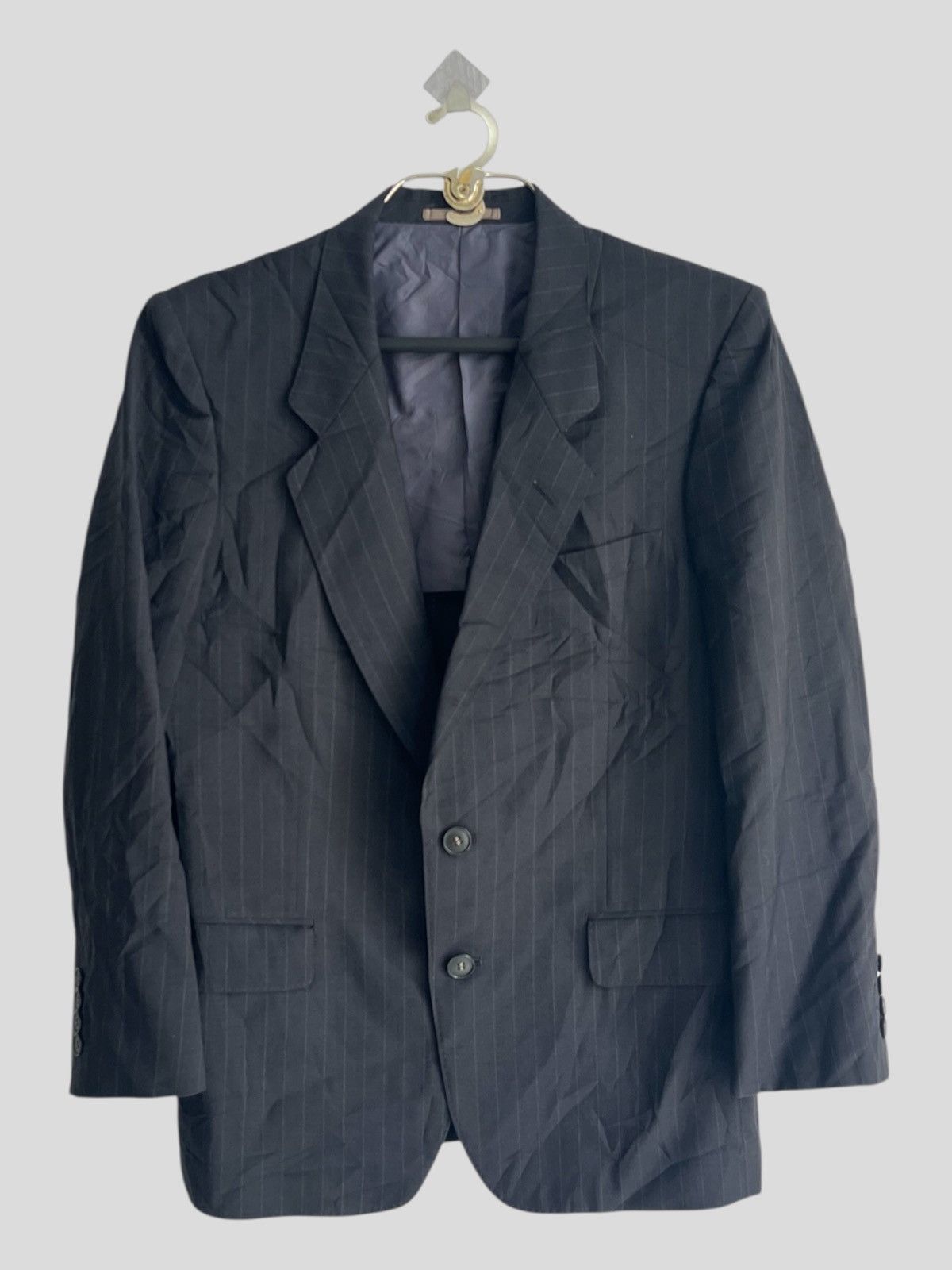Yves Saint Laurent 1990s Yves Saint Lauren Pinstripe Black Casual/Formal Blazer Size US M / EU 48-50 / 2 - 1 Thumbnail