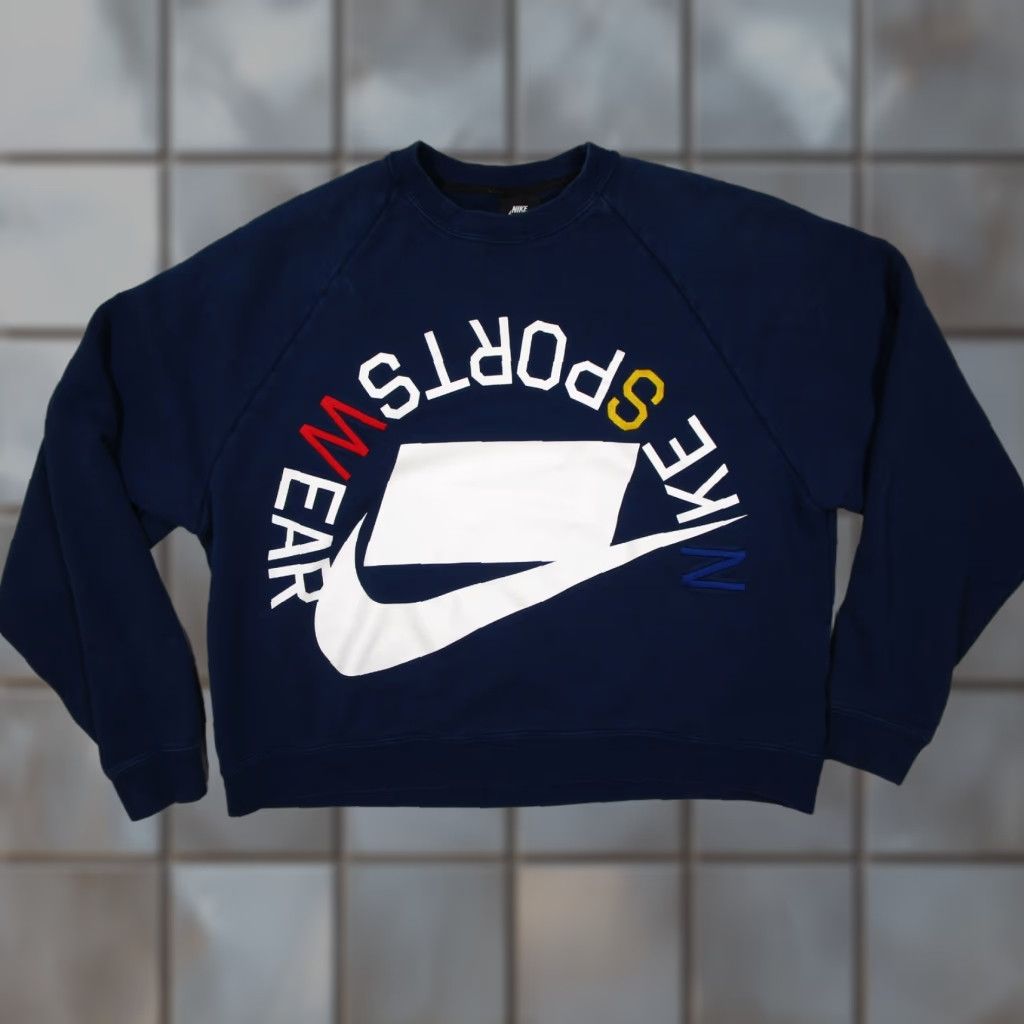 Nike Nike Sportswear Sweatshirt Men Medium Blue NSW French Terry Crew Neck Pullover, 100% Cotton, Embroidered Logo, Regular Fit Size US M / EU 48-50 / 2 - 1 Thumbnail