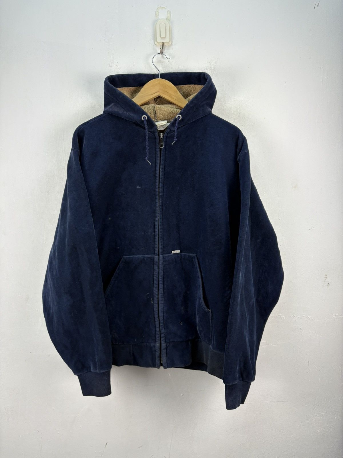 Carhartt Vintage 90s Carhartt Velvet Saeatshirt Hoodie Jacket Size US L / EU 52-54 / 3 - 2 Thumbnail