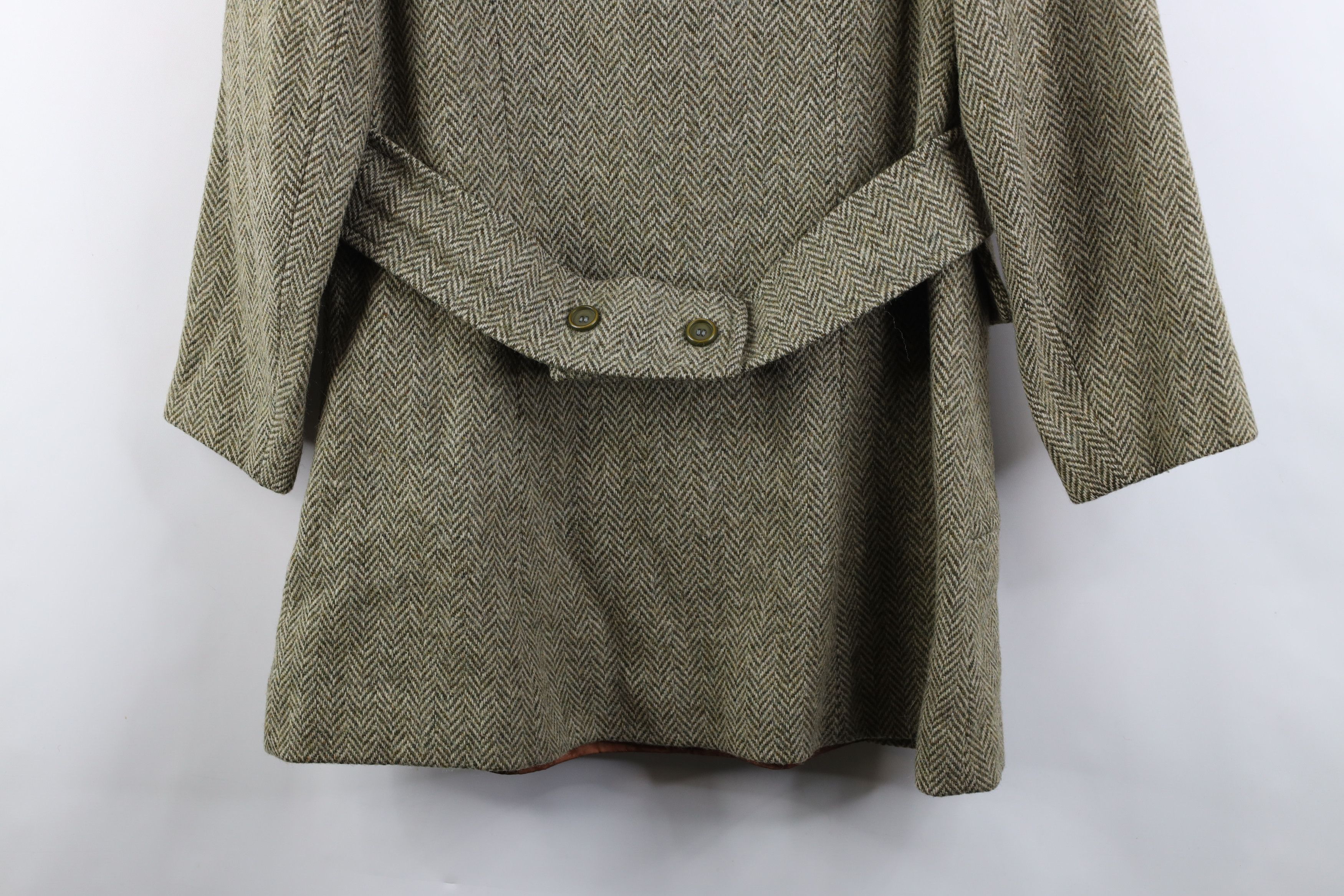 Vintage Vintage 50s Rockabilly Herringbone Coat Jacket Green USA Size L / US 10 / IT 46 - 14 Thumbnail