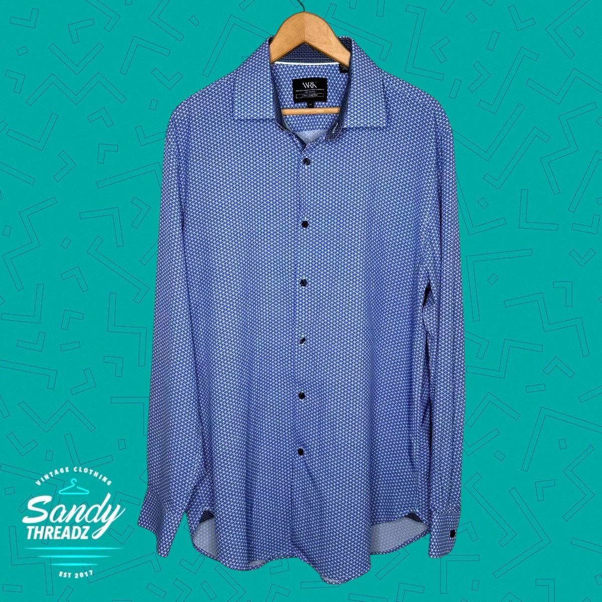 W.R.K. WRK 4 Way Stretch Button Down Shirt Size US XL / EU 56 / 4 - 2 Thumbnail