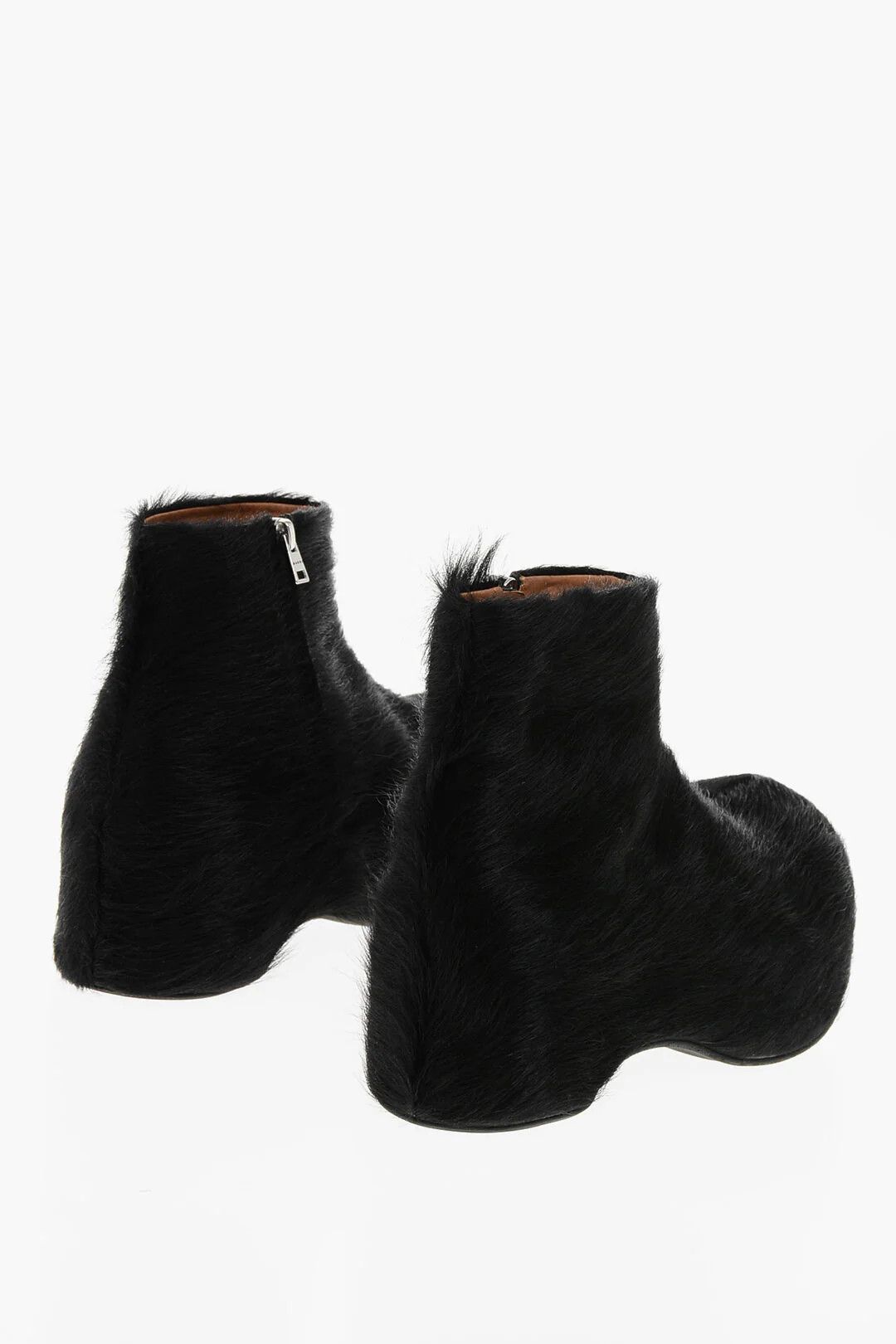 Marni og1mm0326 Fur Ankle Boots in Black Size US 6 / IT 36 - 2 Thumbnail