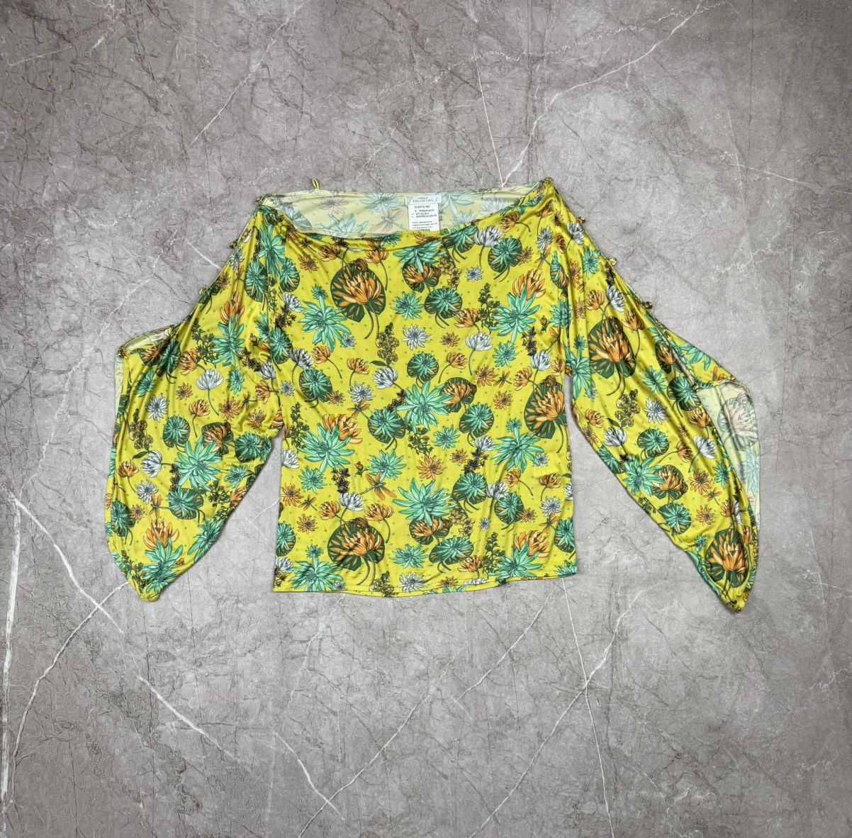 Versace Versace Collection Dragonfly Water Lily Split Sleeve Blouse Size S / US 4 / IT 40 - 1 Thumbnail