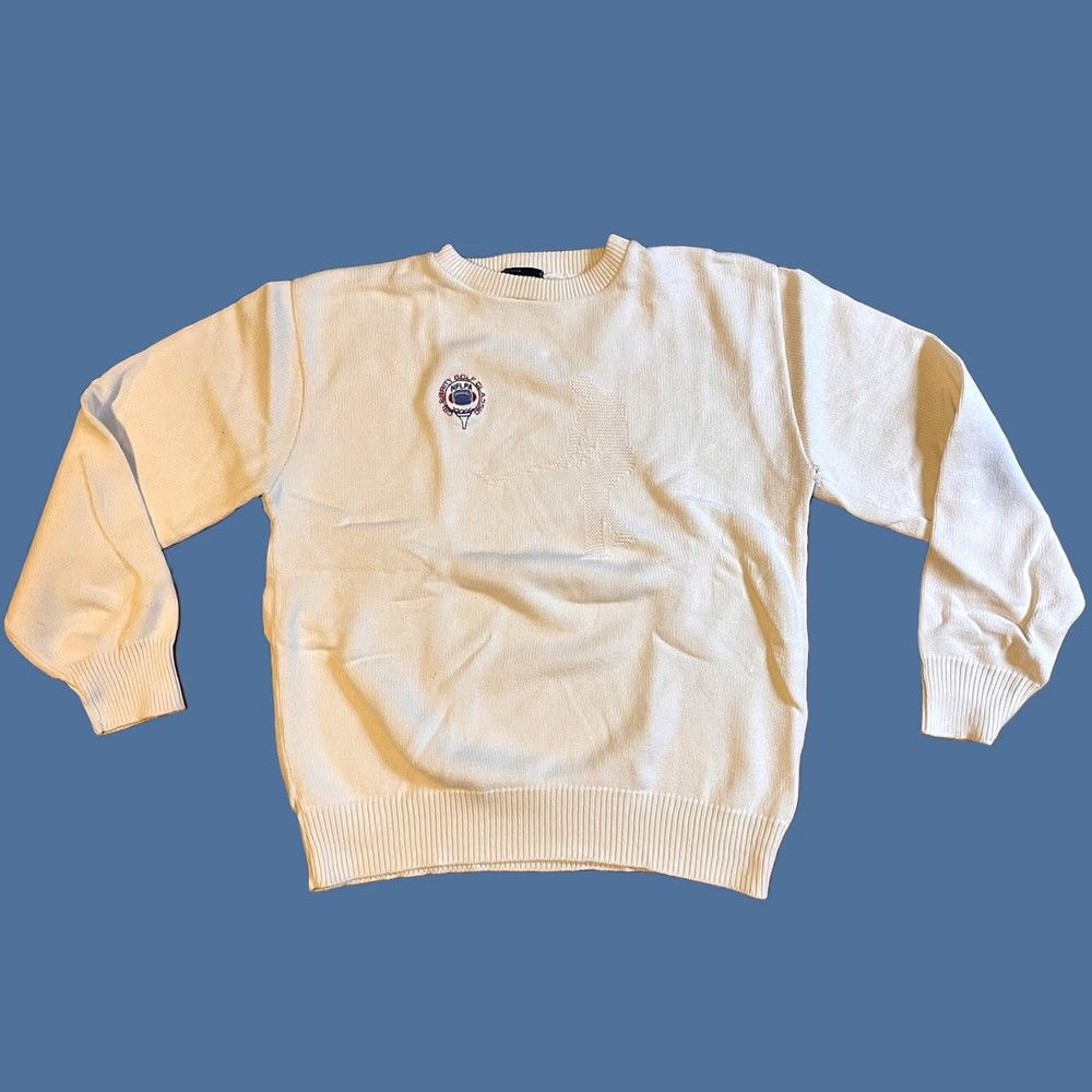NFL VINTAGE NFL Celebrity Golf Classic Sweater Men’s Large White 90s Size US L / EU 52-54 / 3 - 1 Thumbnail