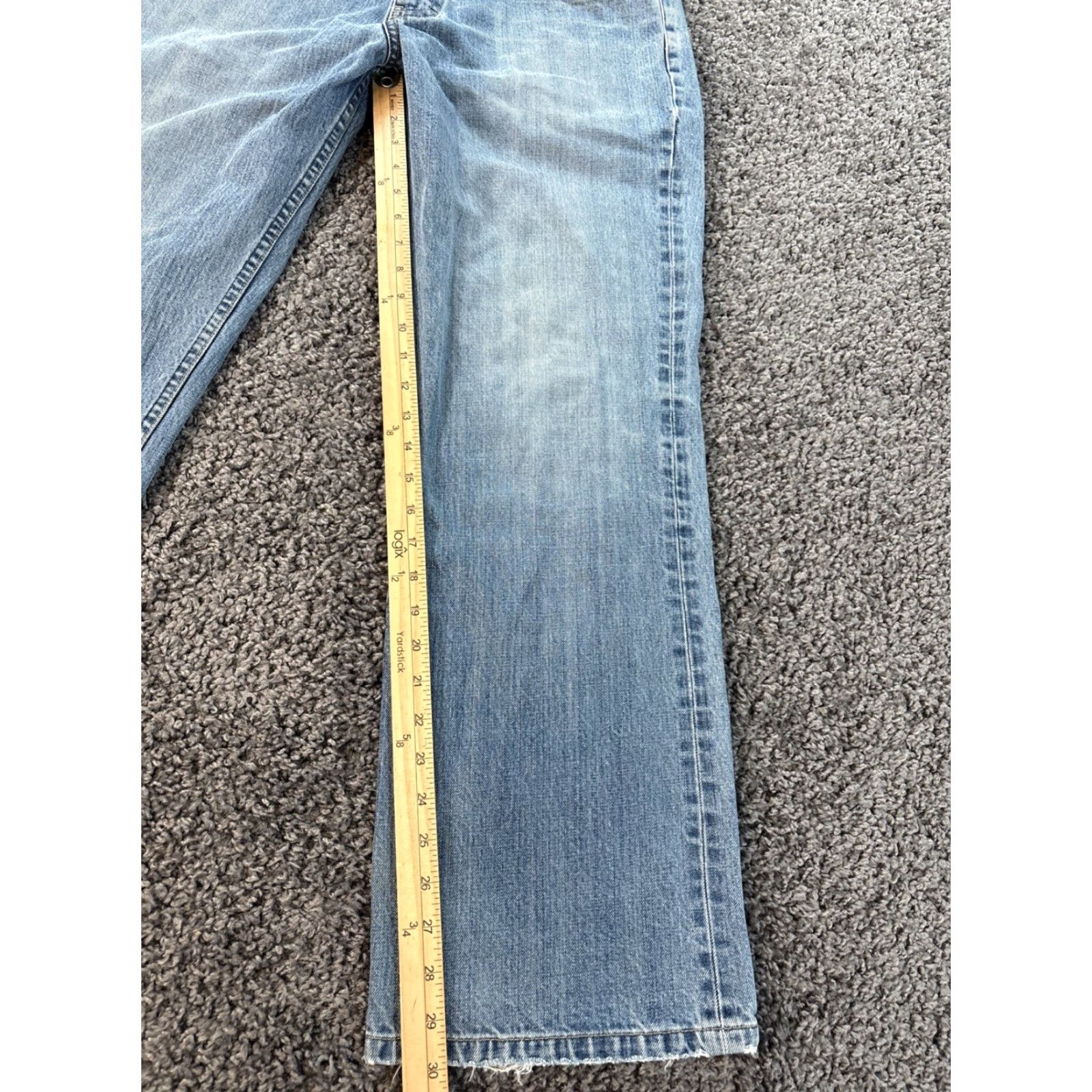 J.Crew VINTAGE J.CREW Jeans Bootcut 35x30 Regular Men Blue Denim 5-Pocket Inseam 30 Cotton Canada Baggy Size US 35 - 2 Thumbnail