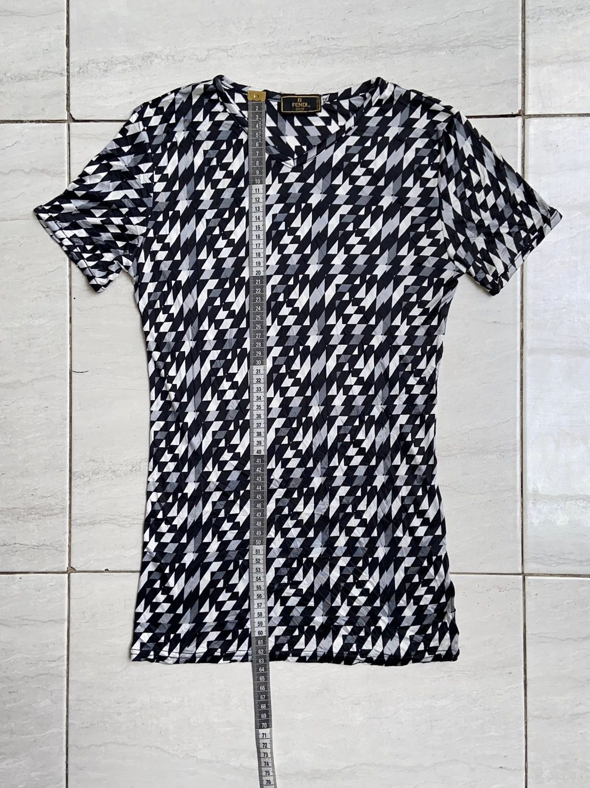 Fendi FENDI Striped T-shirt Size US XXS / EU 40 - 2 Thumbnail