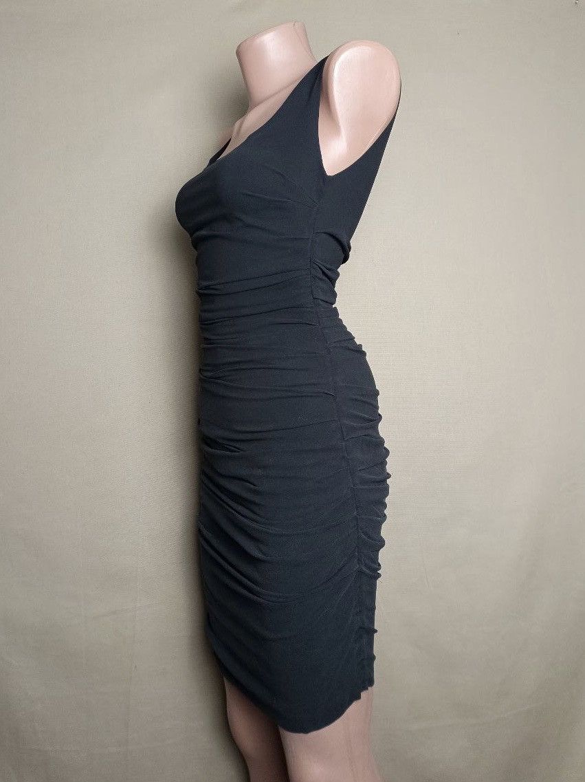 Dolce & Gabbana Dolce & Gabbana Black Silk Gathered Women Dress EU38 Size S / US 4 / IT 40 - 2 Thumbnail