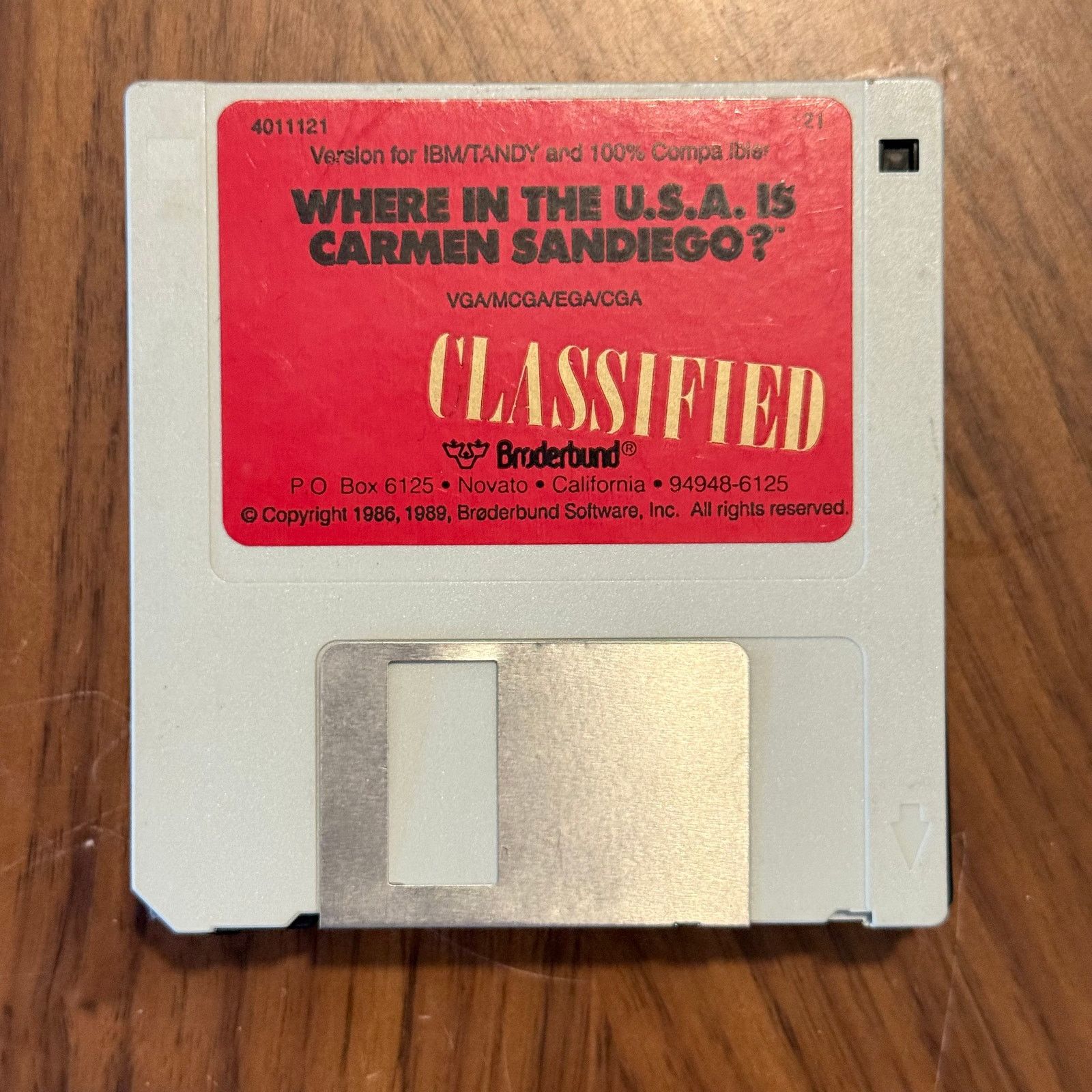 Vintage Where in the U.S.A. is Carmen Sandiego? PC Game 1989 3.5" Size ONE SIZE - 1 Thumbnail