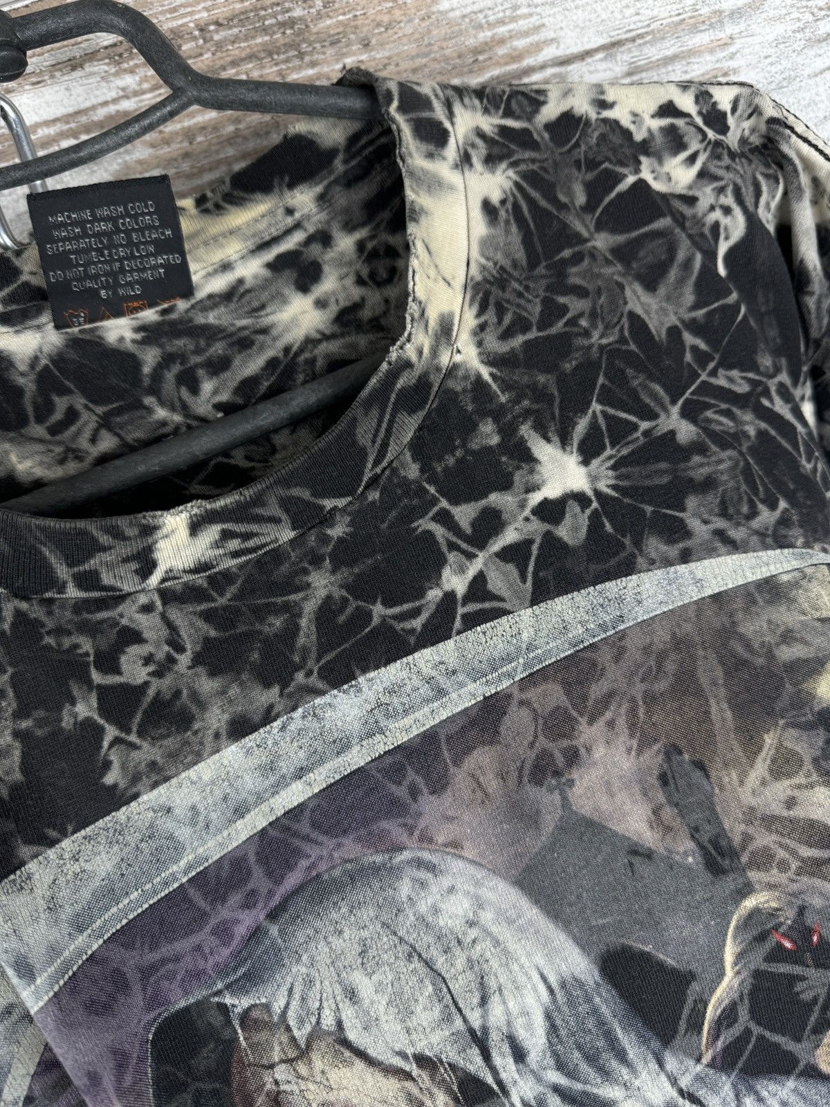 Japanese Brand Mens Vintage Wild skulls T-shirt spiral y2k rap affliction Size US L / EU 52-54 / 3 - 9 Thumbnail