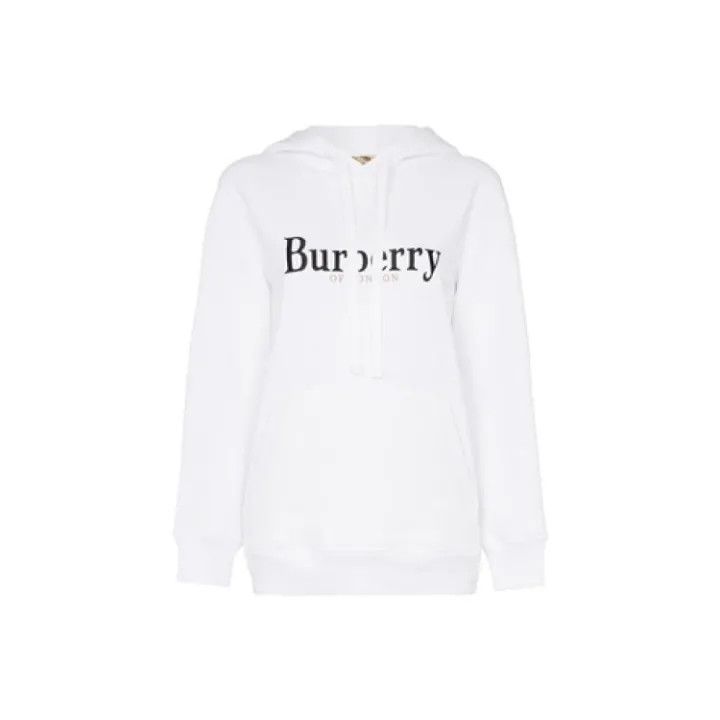 Burberry Burberry Logo Embroidered Hoodie for Women 0079 Size S / US 4 / IT 40 - 1 Thumbnail