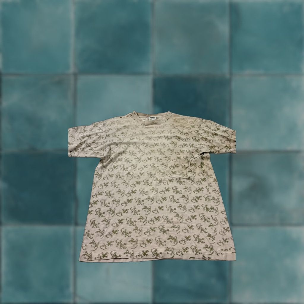 Vintage VINTAGE Tennessee River Gecko Lizard All Over Print Shirt Mens XL Tan 90s Size US XL / EU 56 / 4 - 1 Thumbnail