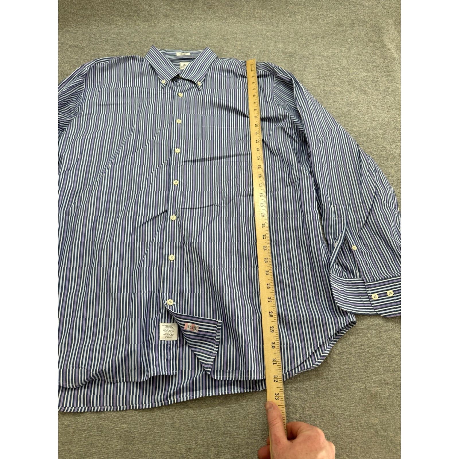 Peter Millar Peter Millar Button Down Shirt Mens XL Striped Blue Long Sleeve Size US XL / EU 56 / 4 - 4 Thumbnail