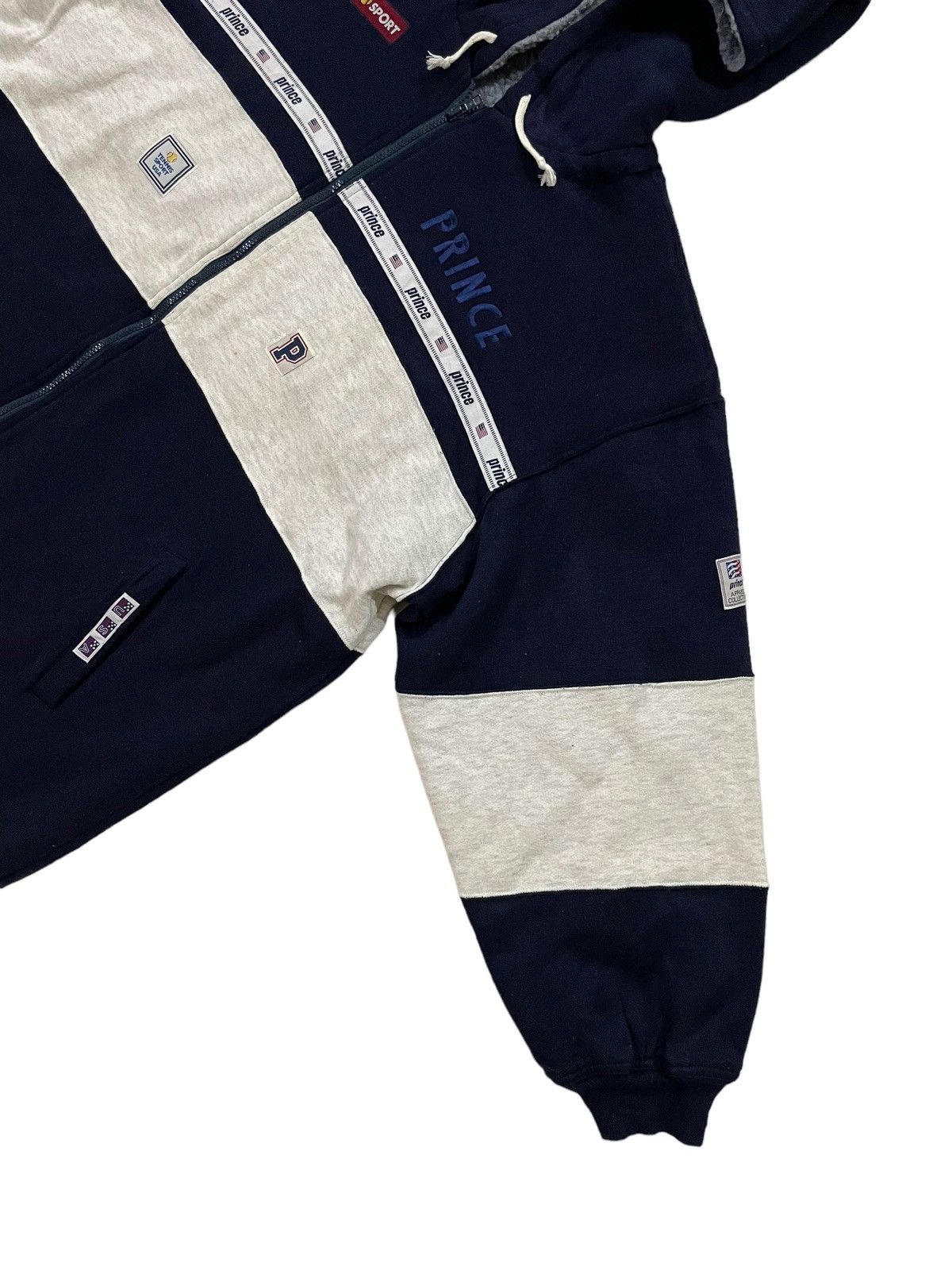 Prince × Vintage Vintage 90s Prince Tennis Faux Fleece Zip-up Hoodie Jacket Size US L / EU 52-54 / 3 - 5 Thumbnail