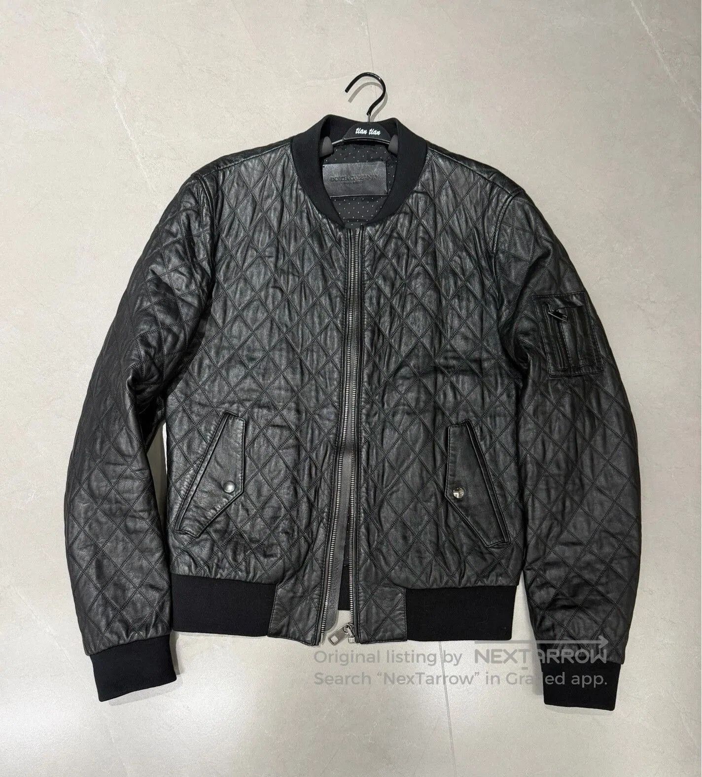 Dolce & Gabbana Dolce & Gabbana Lambskin Black Leather Jacket. Size US M / EU 48-50 / 2 - 1 Thumbnail