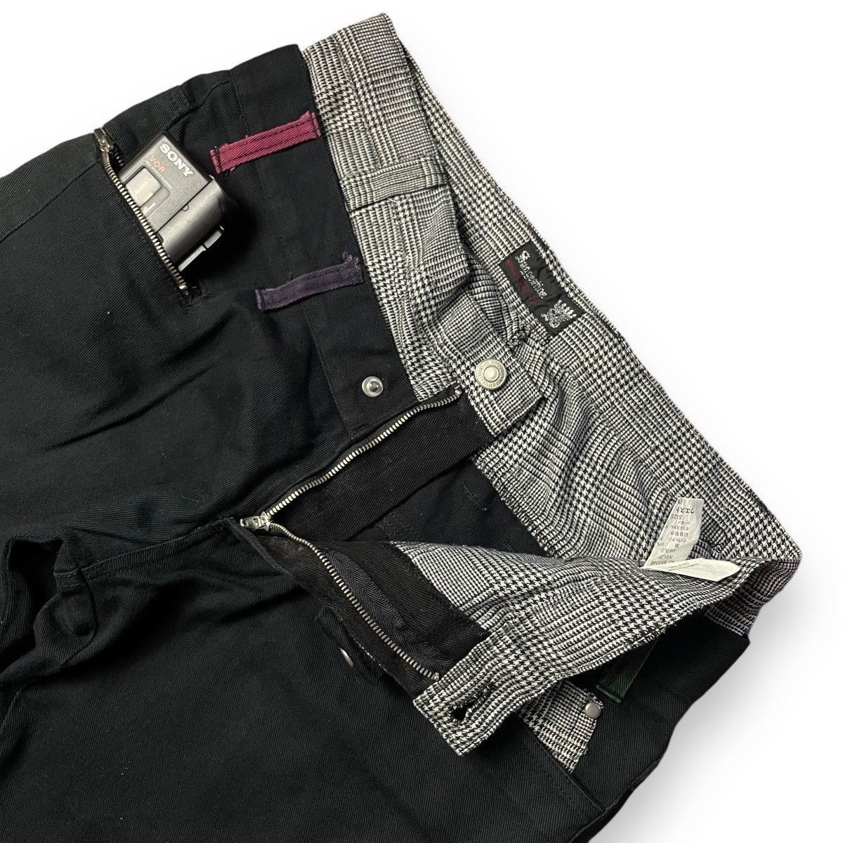 If Six Was Nine 🇯🇵 SUGGESTION MULTICOLOR DOUBLE WAIST SPIRAL CUT PANTS Size US 31 - 11 Thumbnail