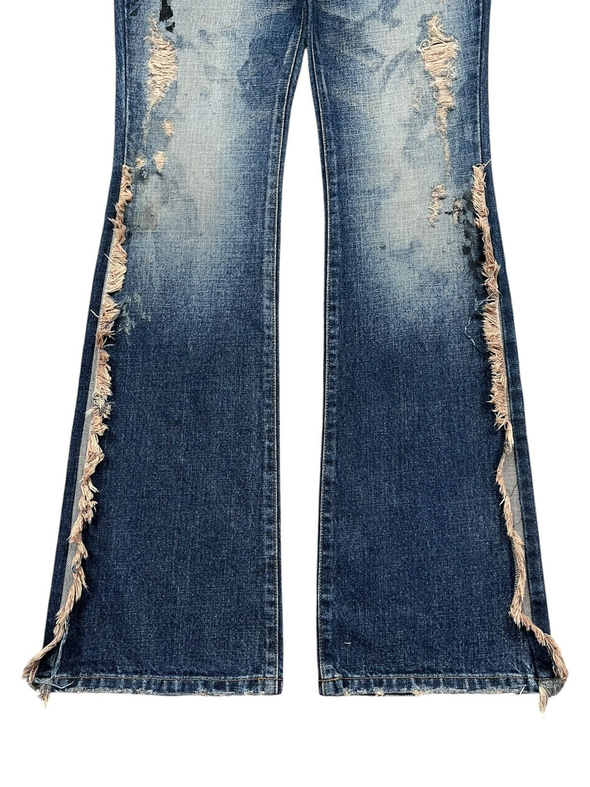 GOSTAR DE FUGA FUGA Distressed Lowrise Flared Denim Pants Size US 31 - 16 Thumbnail