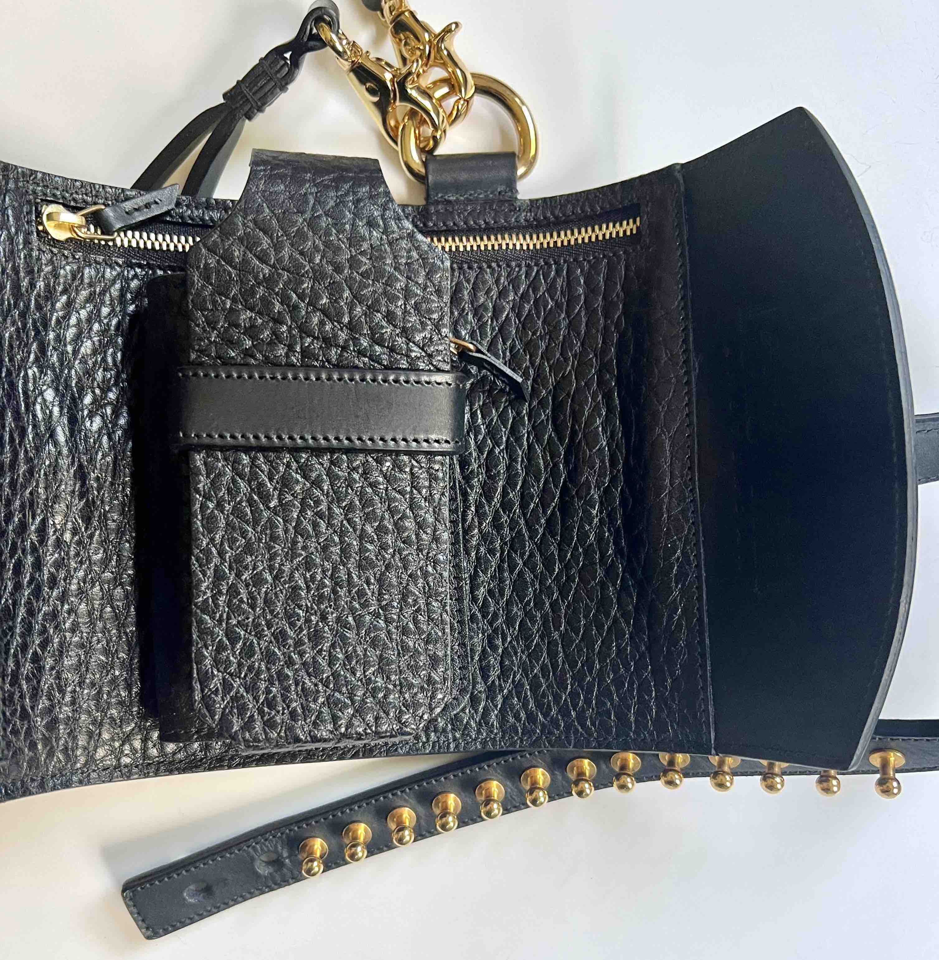 Other Loes Vrij Glorious Gun Black Gold Leather Bag Size ONE SIZE - 6 Thumbnail