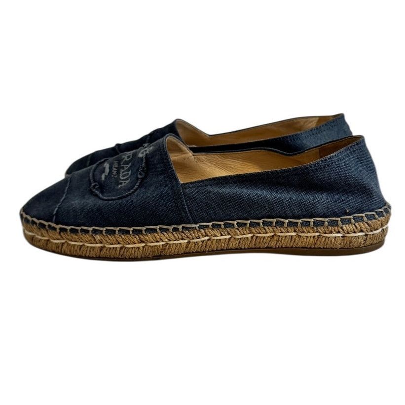 Prada Prada Logo Blue Denim Espadrilles Size 37 Designer Authentic Size US 6.5 / IT 36.5 - 4 Thumbnail