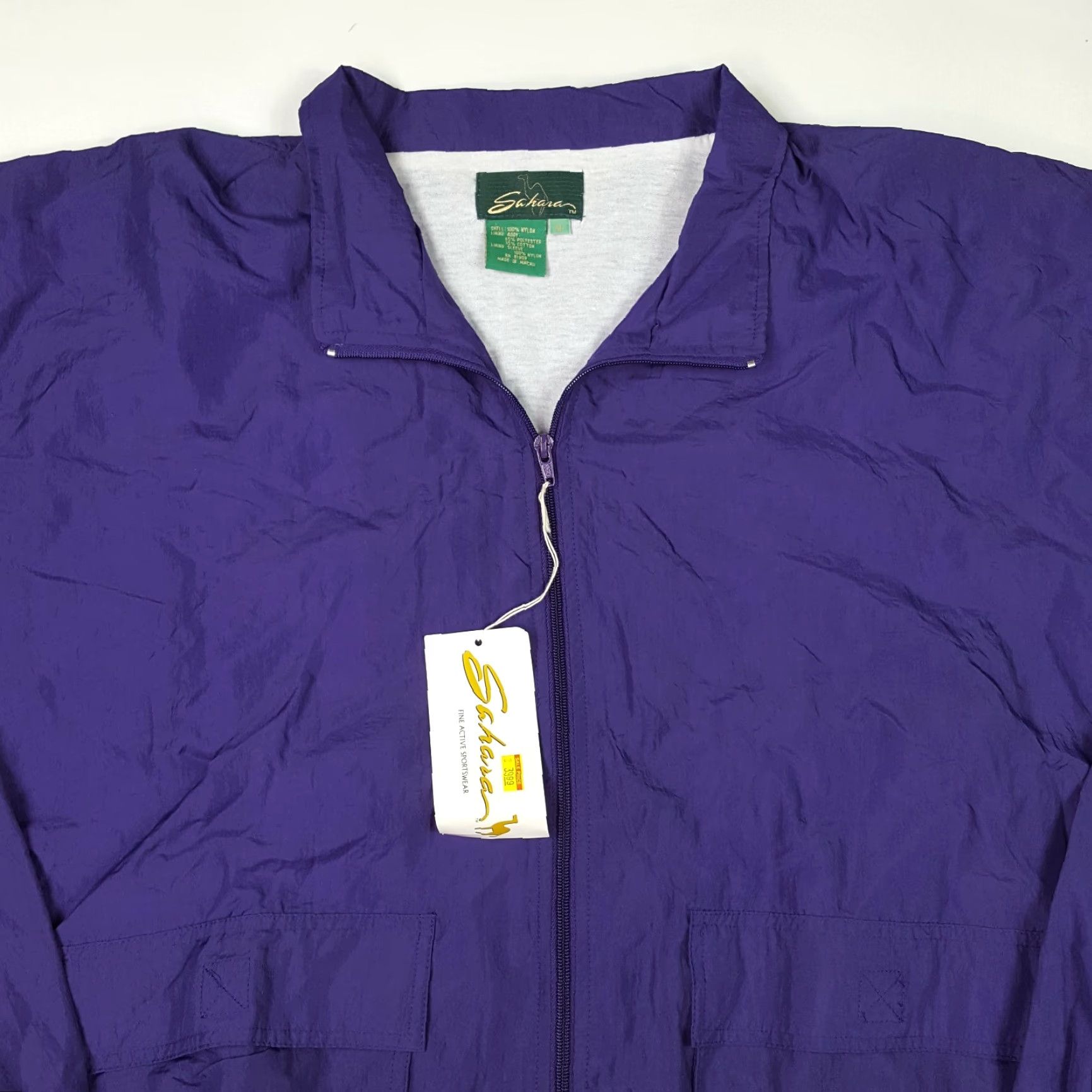Etro VINTAGE Sahara Purple Windbreaker Men XL Full Zip Retro Track Jacket NOS Size US XL / EU 56 / 4 - 2 Thumbnail