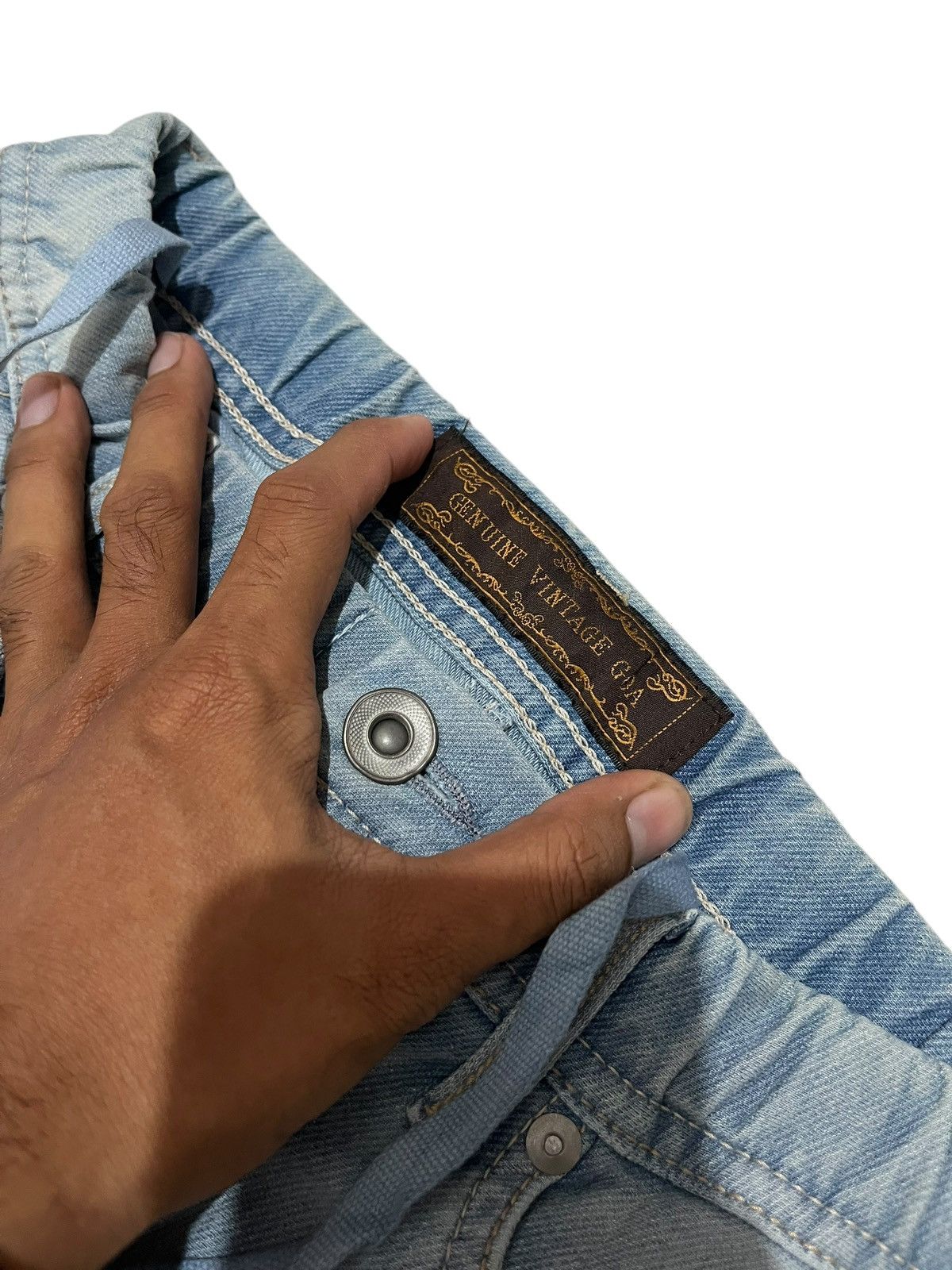 Japanese Brand G.O.A Skirt stonewash blue vintage genuine Size 30" / US 8 / IT 44 - 3 Thumbnail