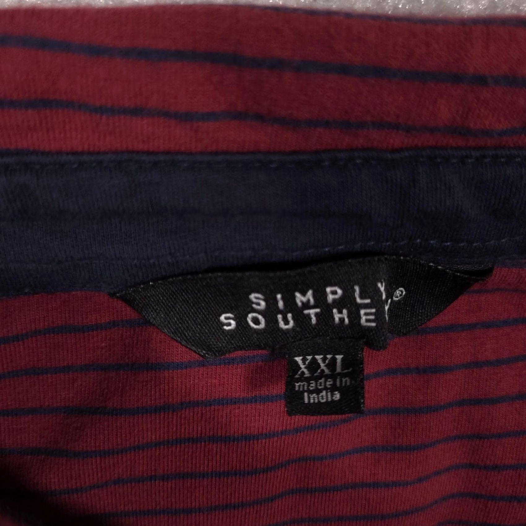 Vintage VINTAGE? No. Simply Southern Polo Shirt Mens 2XL Red Striped Long Sleeve Casual Knit Top Size US XXL / EU 58 / 5 - 5 Thumbnail