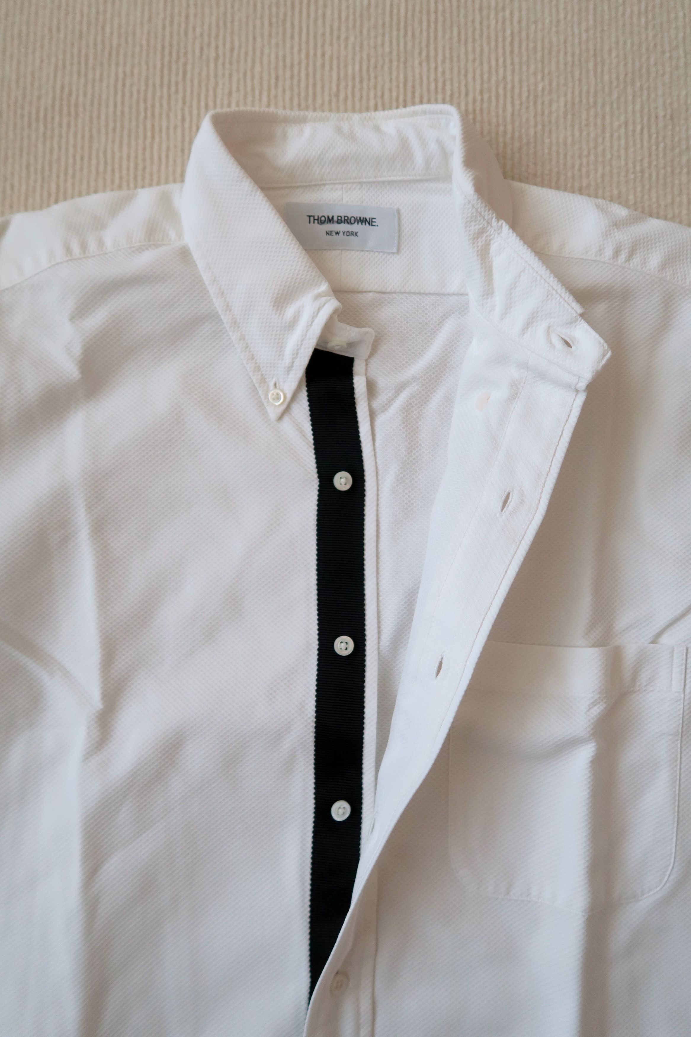 Thom Browne Thom Brown Textured Fabric Shirt Size US XL / EU 56 / 4 - 8 Thumbnail