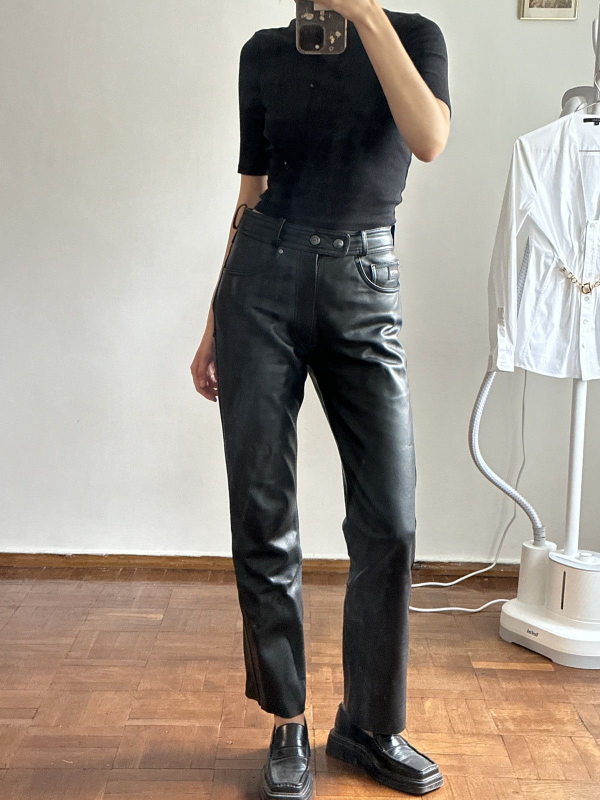 Vintage Real leather pants Akito sizeS 28 Size 28" / US 6 / IT 42 - 6 Thumbnail