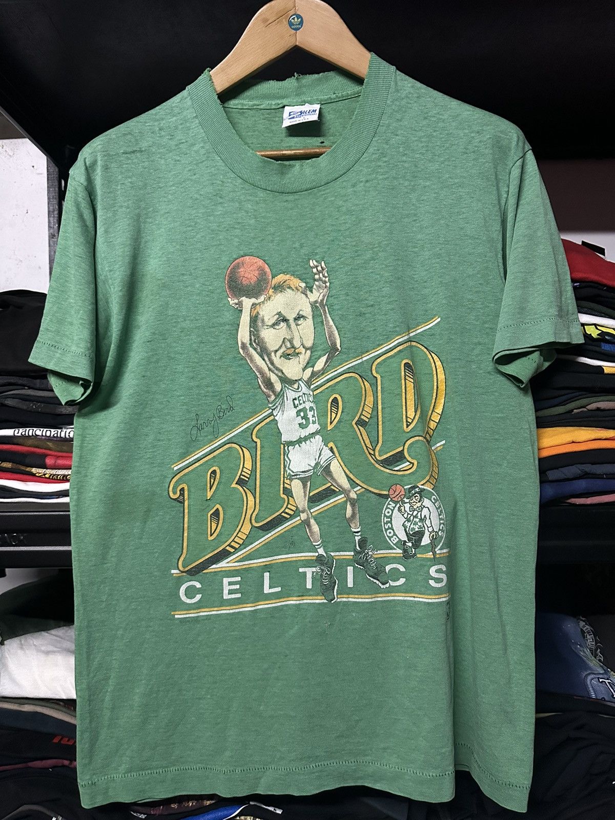 Vintage 80s Nba Larry Bird Distressed Single Stitch Tee