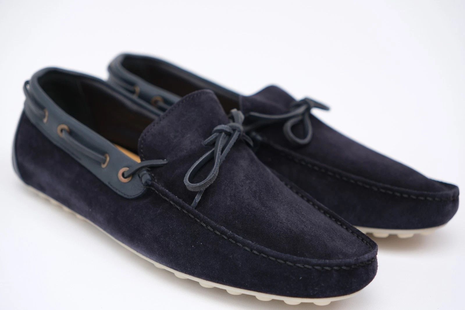 Loro Piana New Loro Piana Dot Sole Navy Suede Loafers UK 8 US 9 EU 42 Size US 9 / EU 42 - 1 Thumbnail