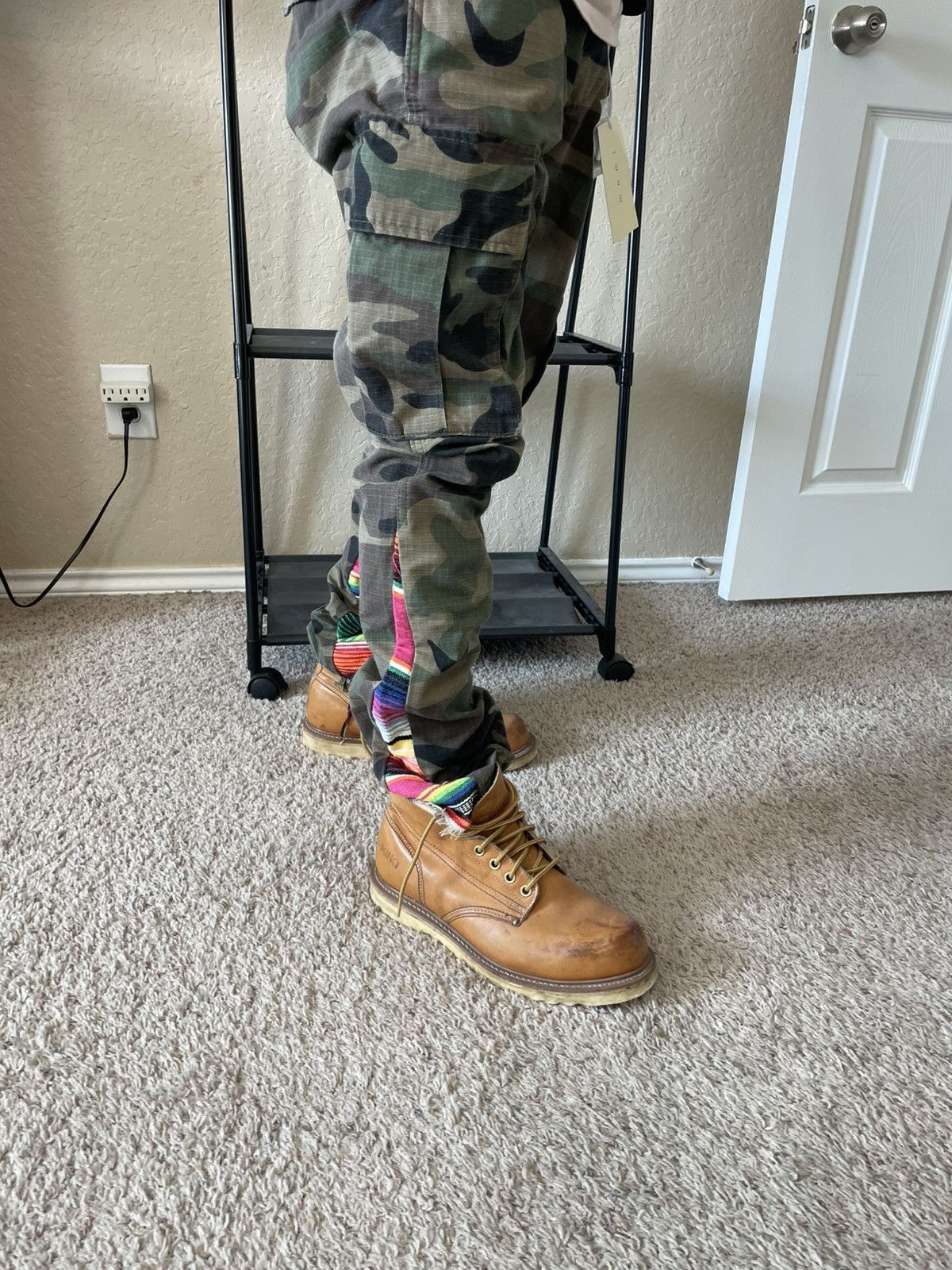 MNML Serape Bootcut Cargo Pants Camo nwt Size US 30 / EU 46 - 2 Thumbnail