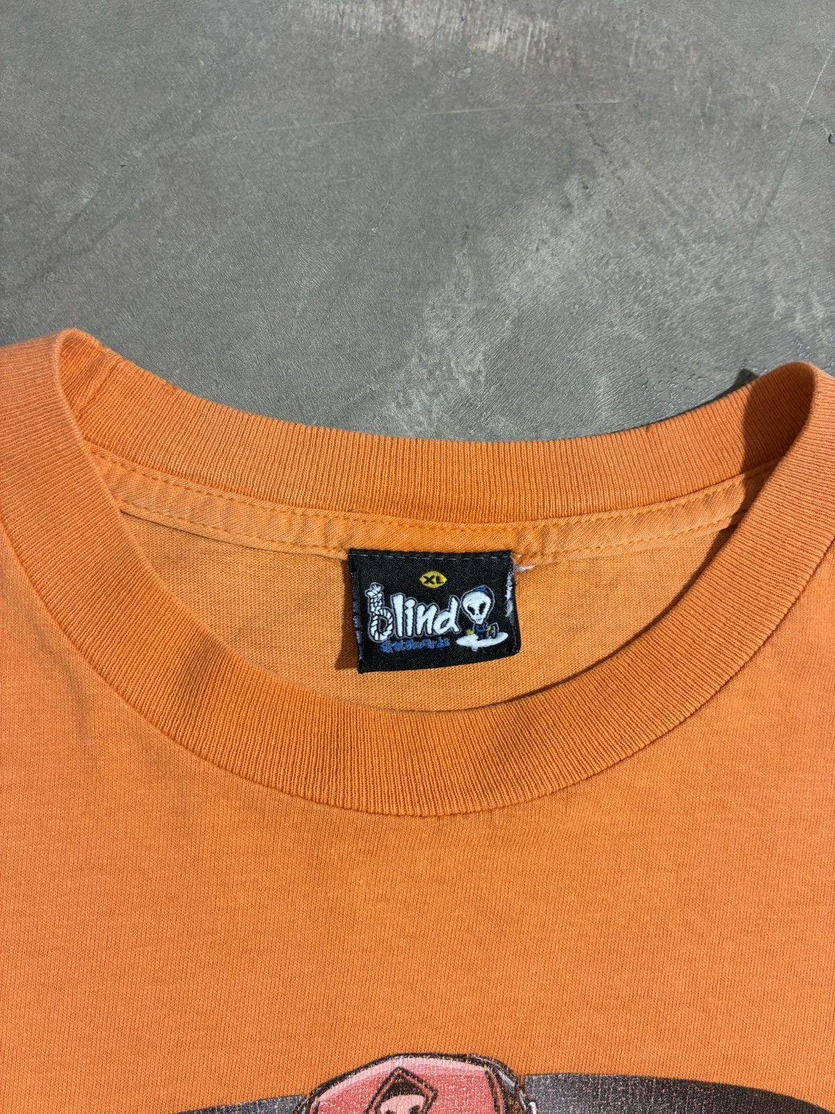 Blind Skateboards Vintage Blind Skateboards Ronnie Creager Orange T Shirt XL Size US XL / EU 56 / 4 - 3 Thumbnail