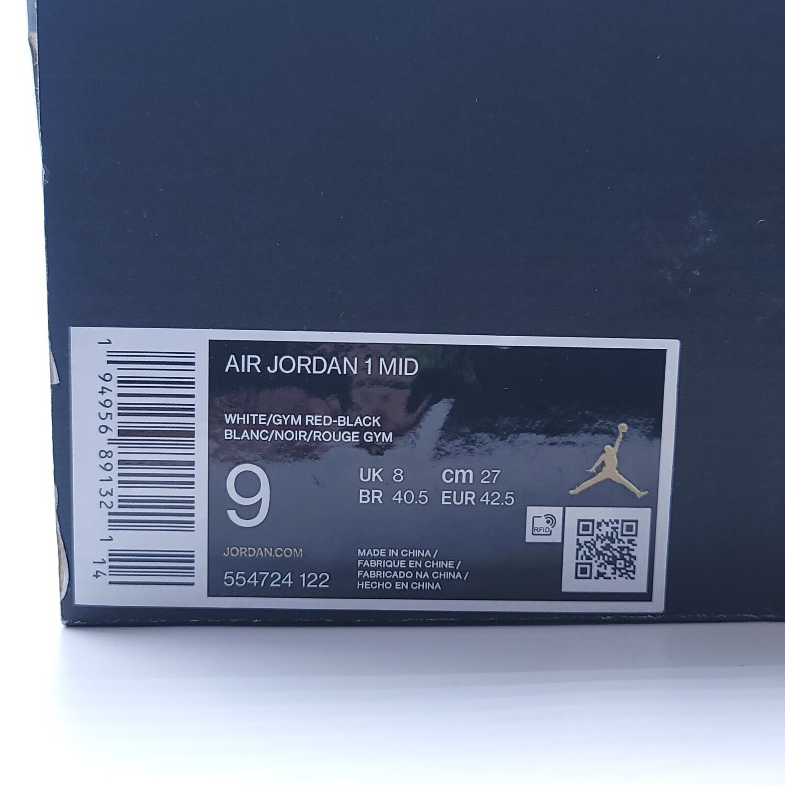 Nike Nike Air Jordan 1 Mid Basketball Shoe Mens Size 9 554724-122 Size US 9 / EU 42 - 10 Thumbnail