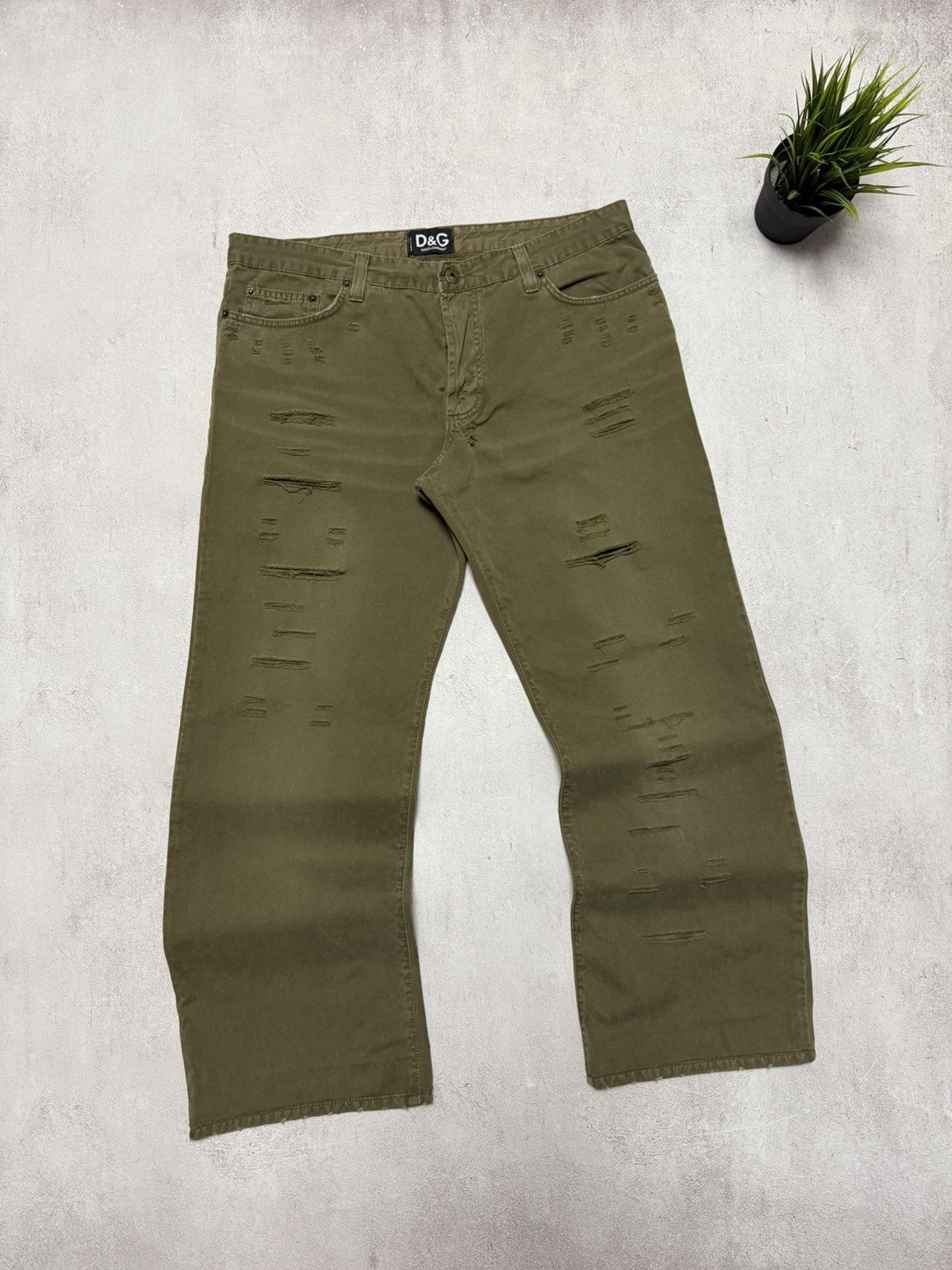 Dolce & Gabbana Vintage Dolce Gabbana Jeans Baggy Distressed Pants DG 90s Size US 34 / EU 50 - 1 Thumbnail