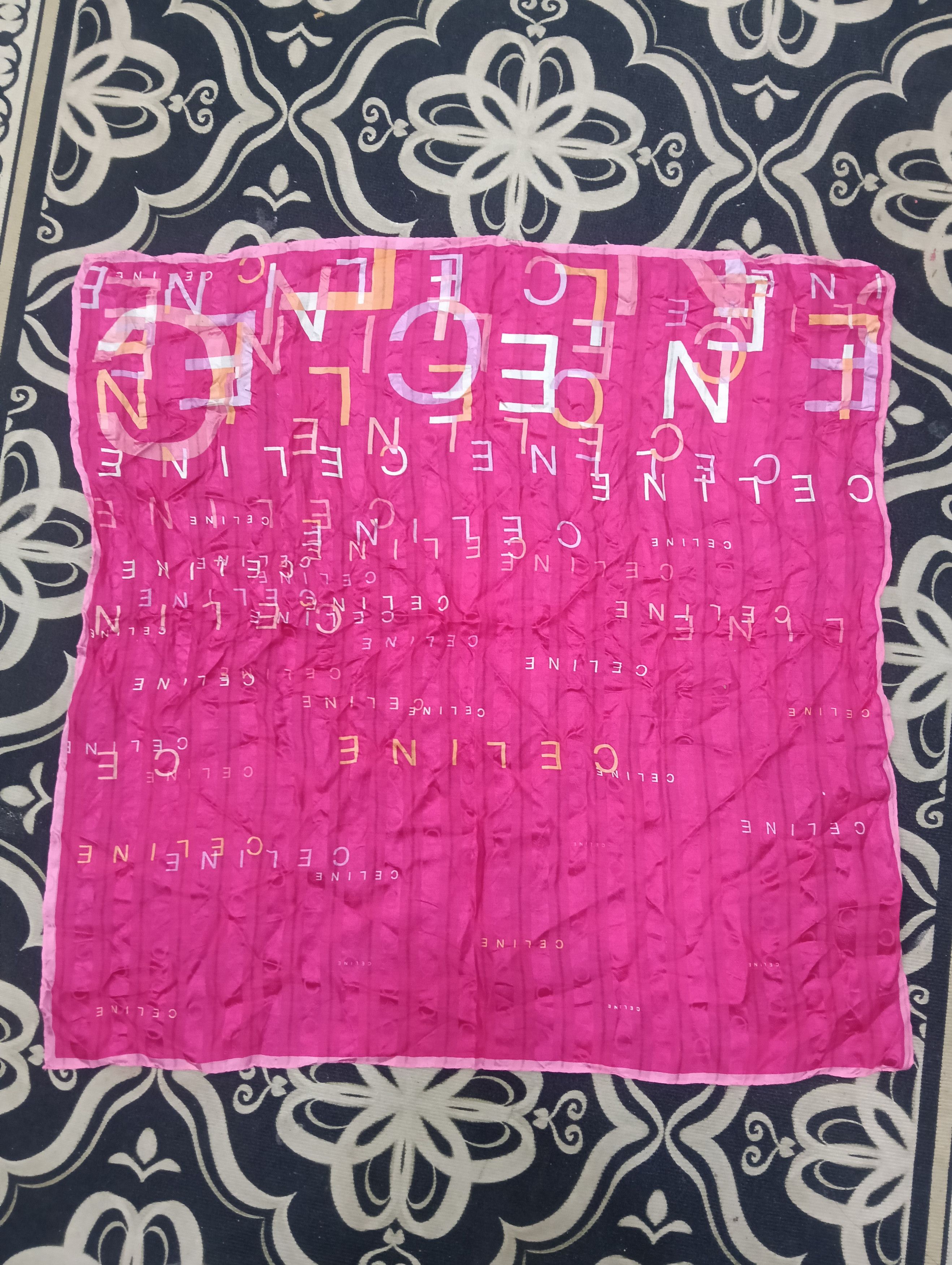 Celine Celine Pink Scarf Size ONE SIZE - 4 Thumbnail