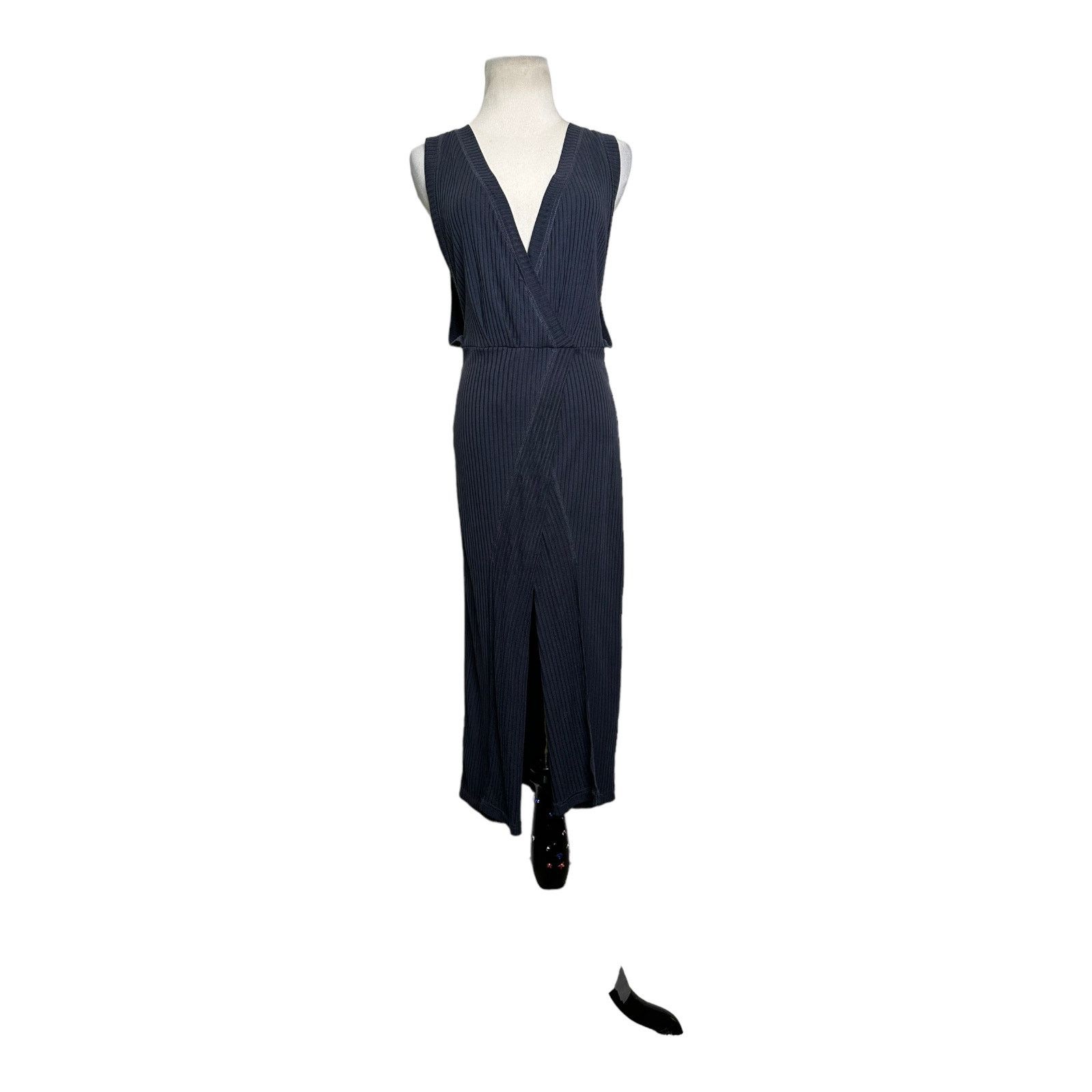 Free People Free People gray front cross flap slit midi dress small Size S / US 4 / IT 40 - 13 Thumbnail