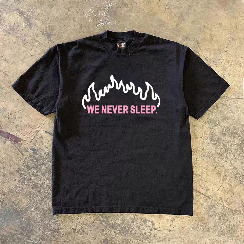 Japanese Brand Black Loose Letter Print Short Sleeve T-Shirt Size US L / EU 52-54 / 3 - 1 Thumbnail