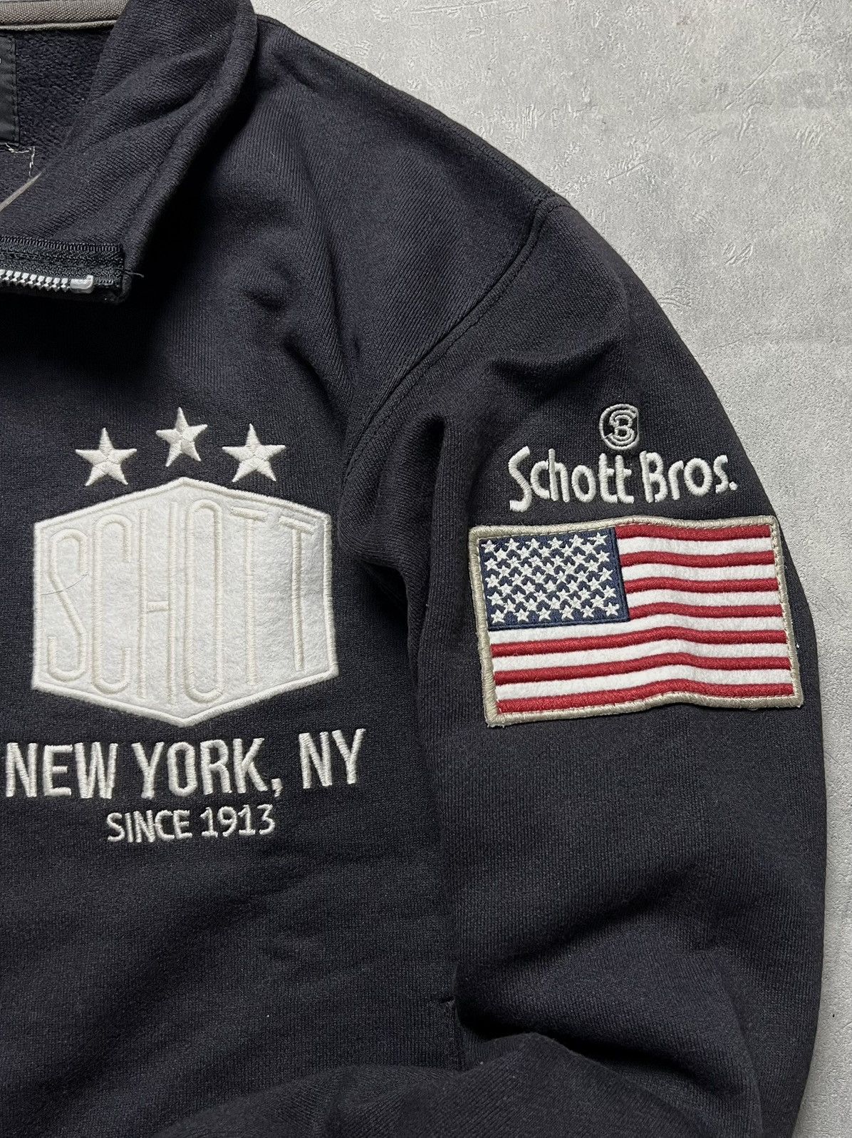 Schott Vintage Schott Bros. NYC Zip-up Sweatshirt Jacket Size US XXS / EU 40 - 3 Thumbnail