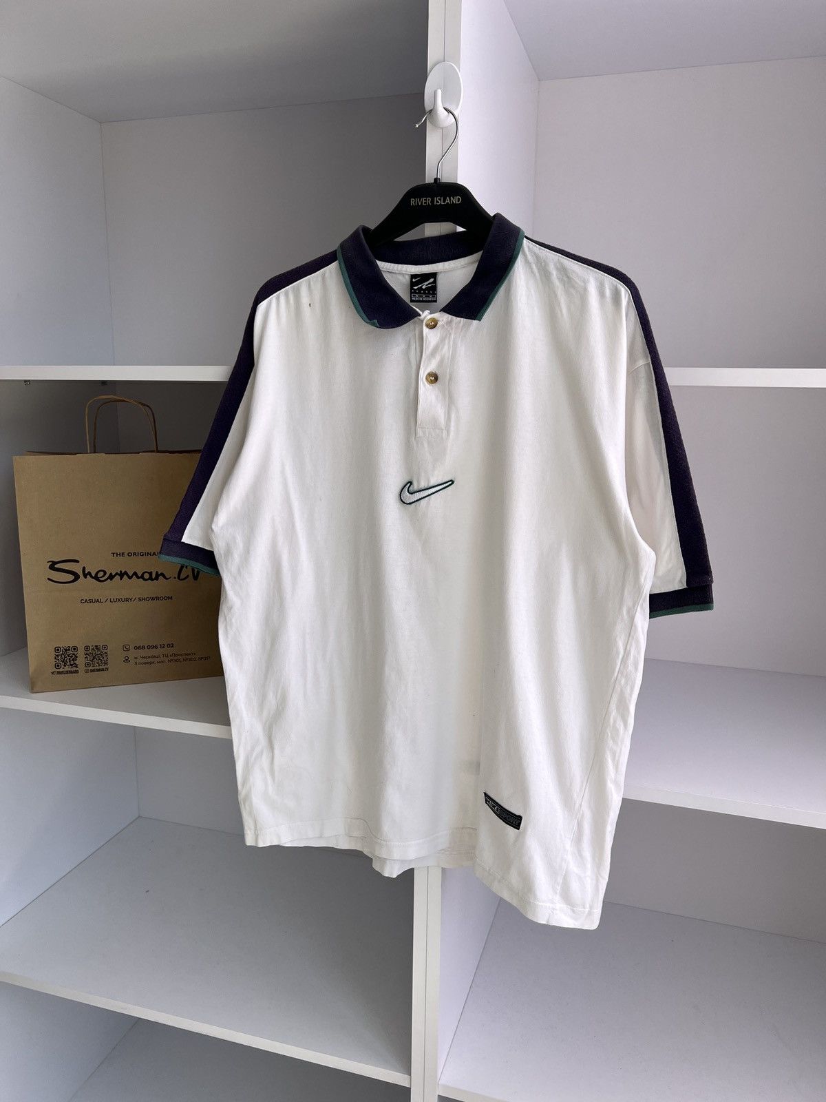 Nike × Vintage Vintage Nike Agassi 90s Polo Swoosh T-Shirt Size US M / EU 48-50 / 2 - 2 Thumbnail