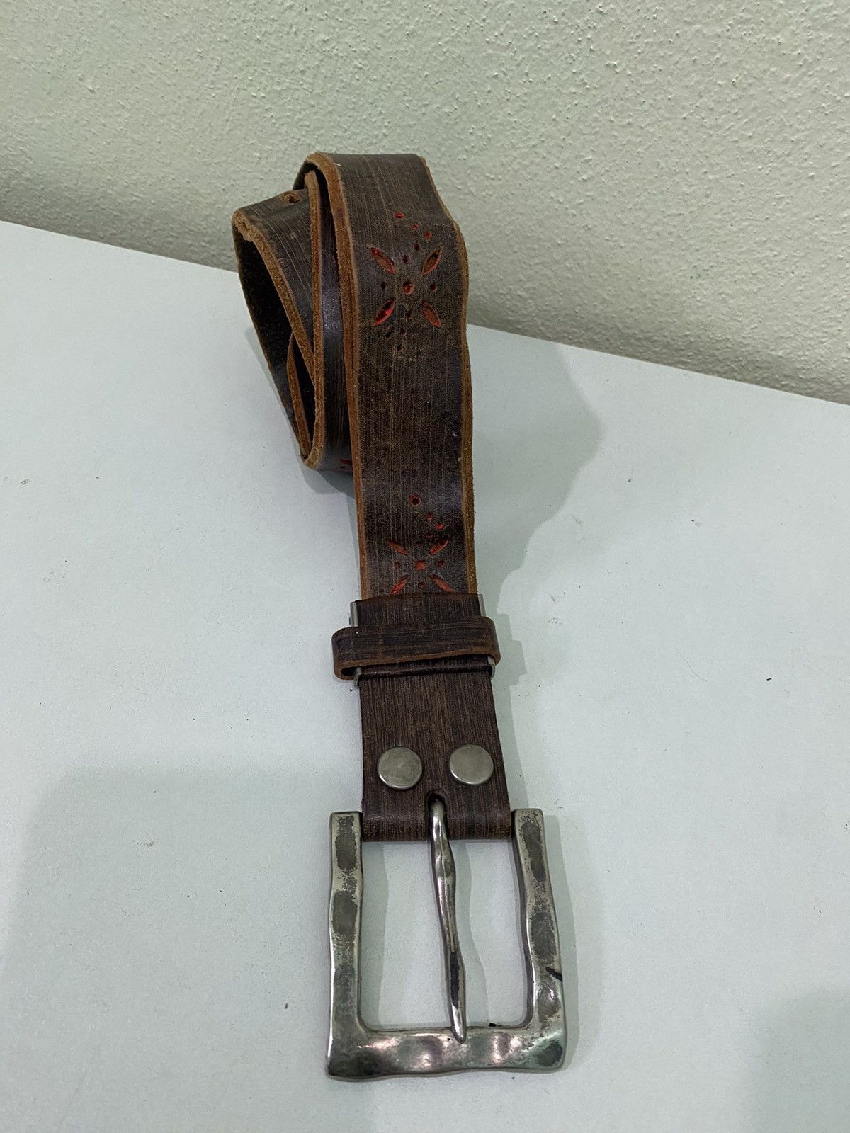 Japanese Brand Japanese Brand Leather Buckle Belt Size ONE SIZE - 3 Thumbnail