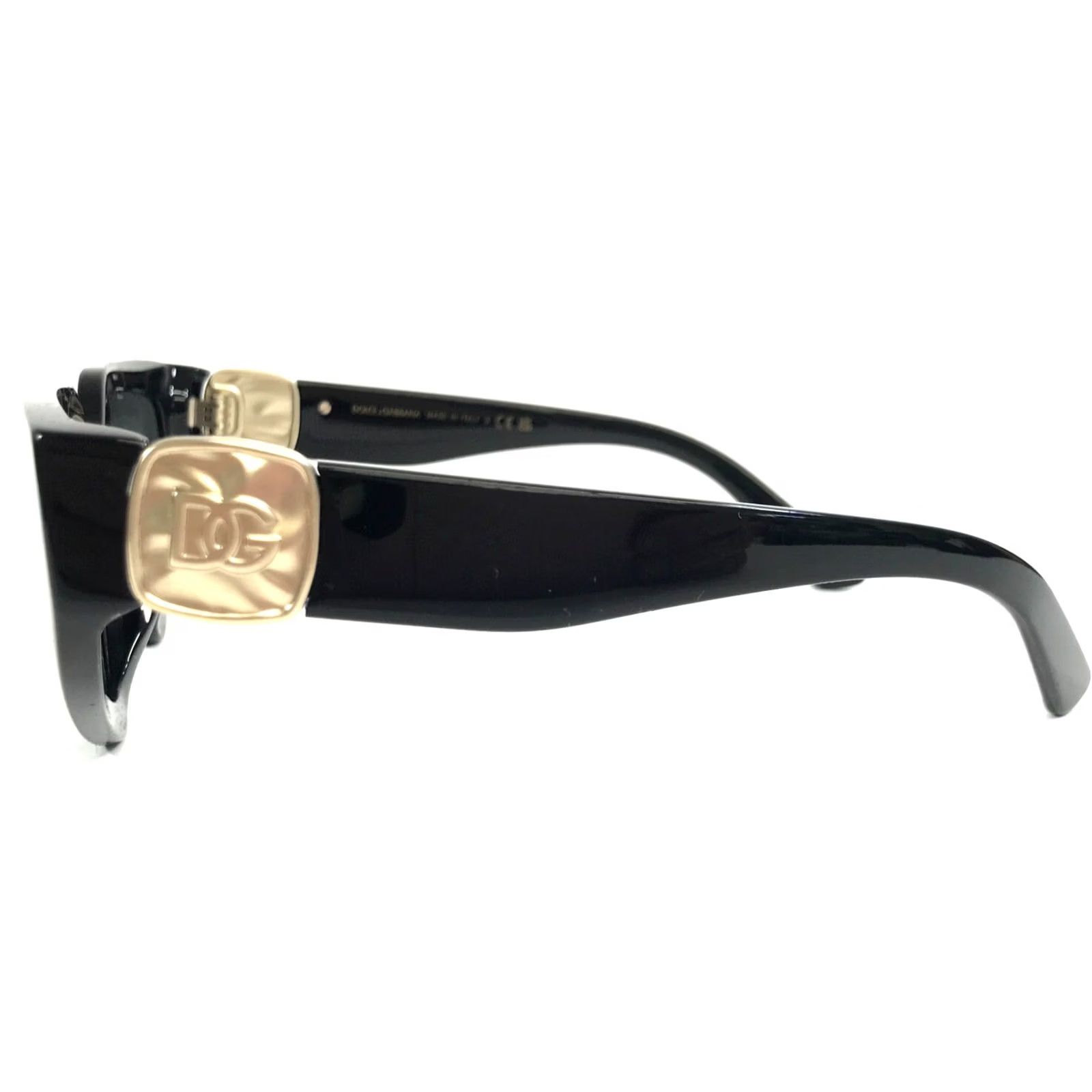 Dolce & Gabbana Dolce & Gabbana Sunglasses DG4469-F 501/87 Womens Oversized Cat Eye Black Gold Frames Dark Grey Lenses Size ONE SIZE - 7 Thumbnail