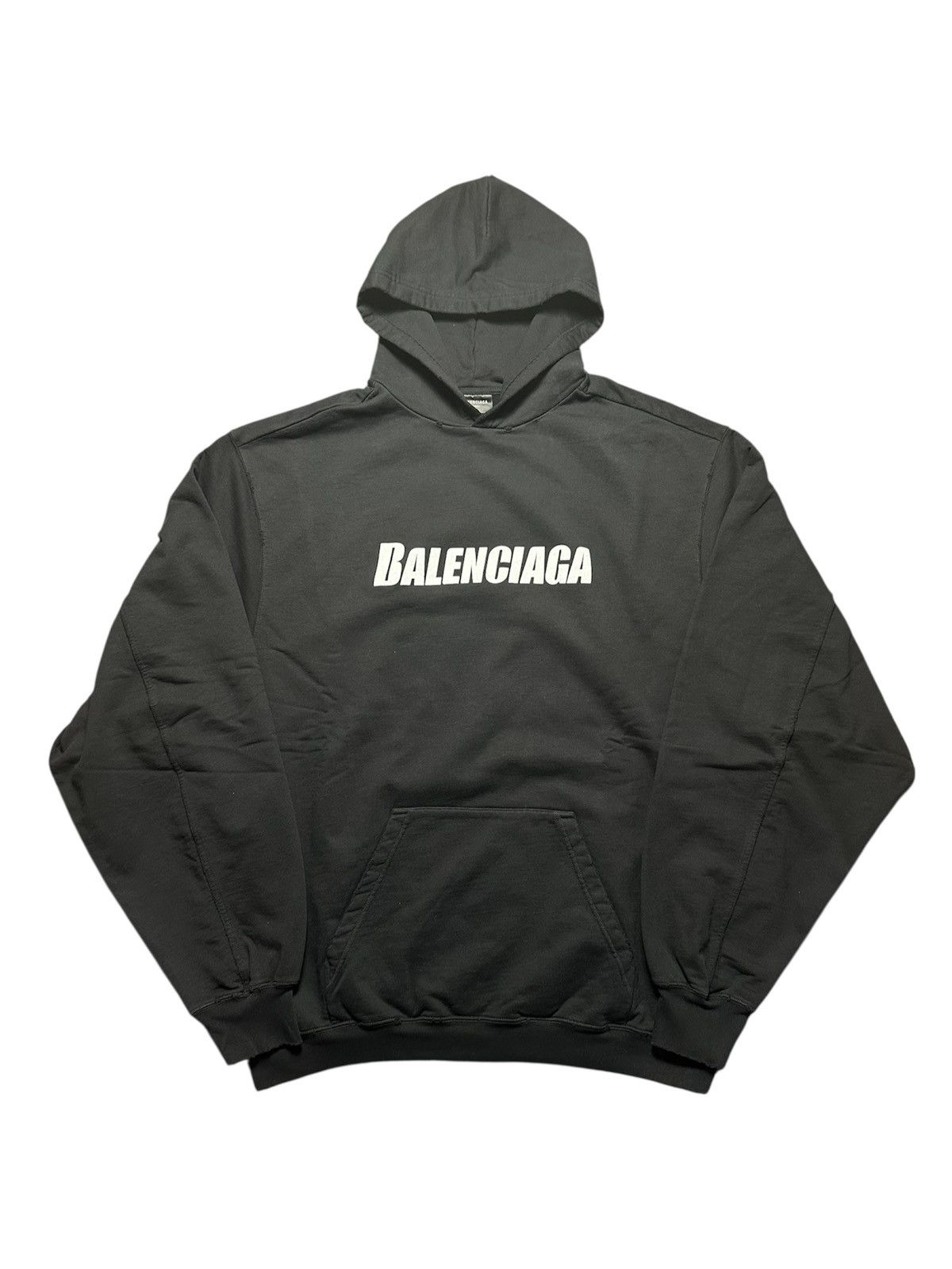 Balenciaga caps logo distressed oversized hoodie S BNWT