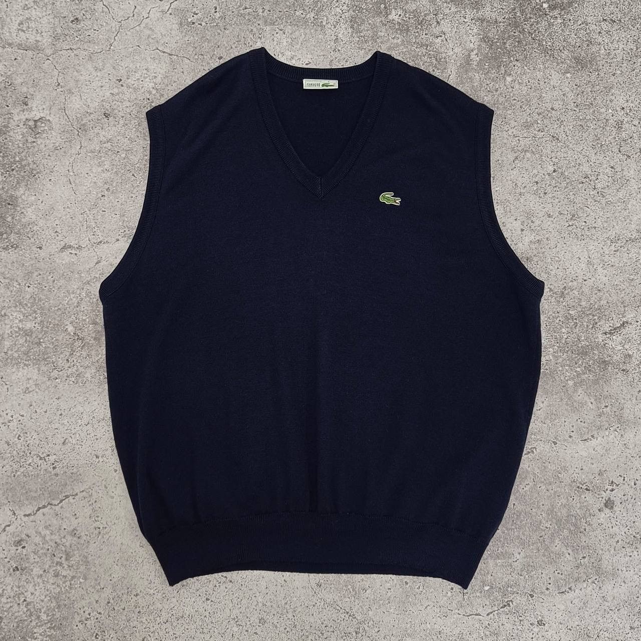 Lacoste Vintage 90s Lacoste knitted vest france chemise old money Size US XL / EU 56 / 4 - 1 Thumbnail