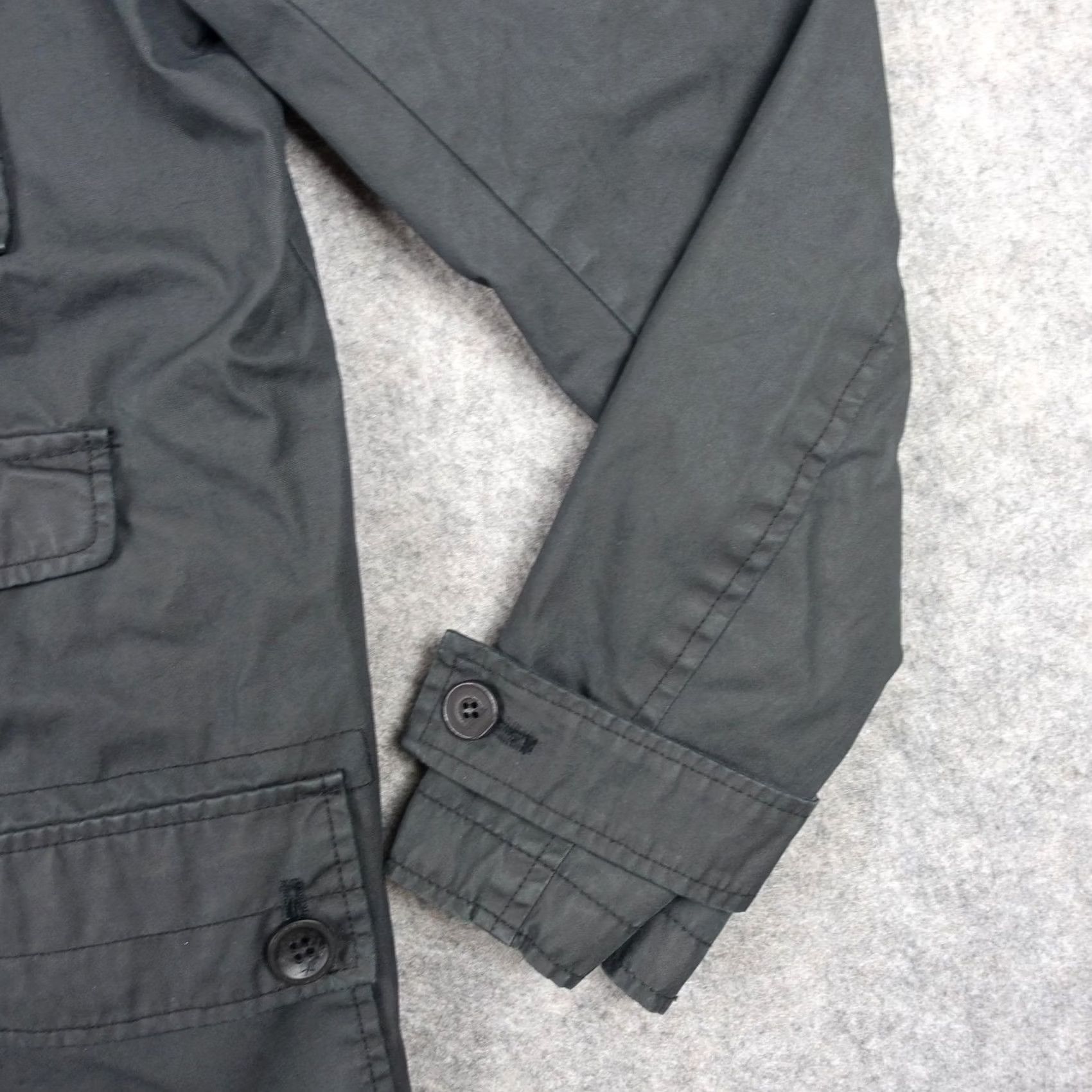 Kenneth Cole Kenneth Cole New York Jacket Mens Small Gray Canvas Military Pockets Wax Cotton | Full Zip | Casual Outdoor Size US S / EU 44-46 / 1 - 5 Thumbnail