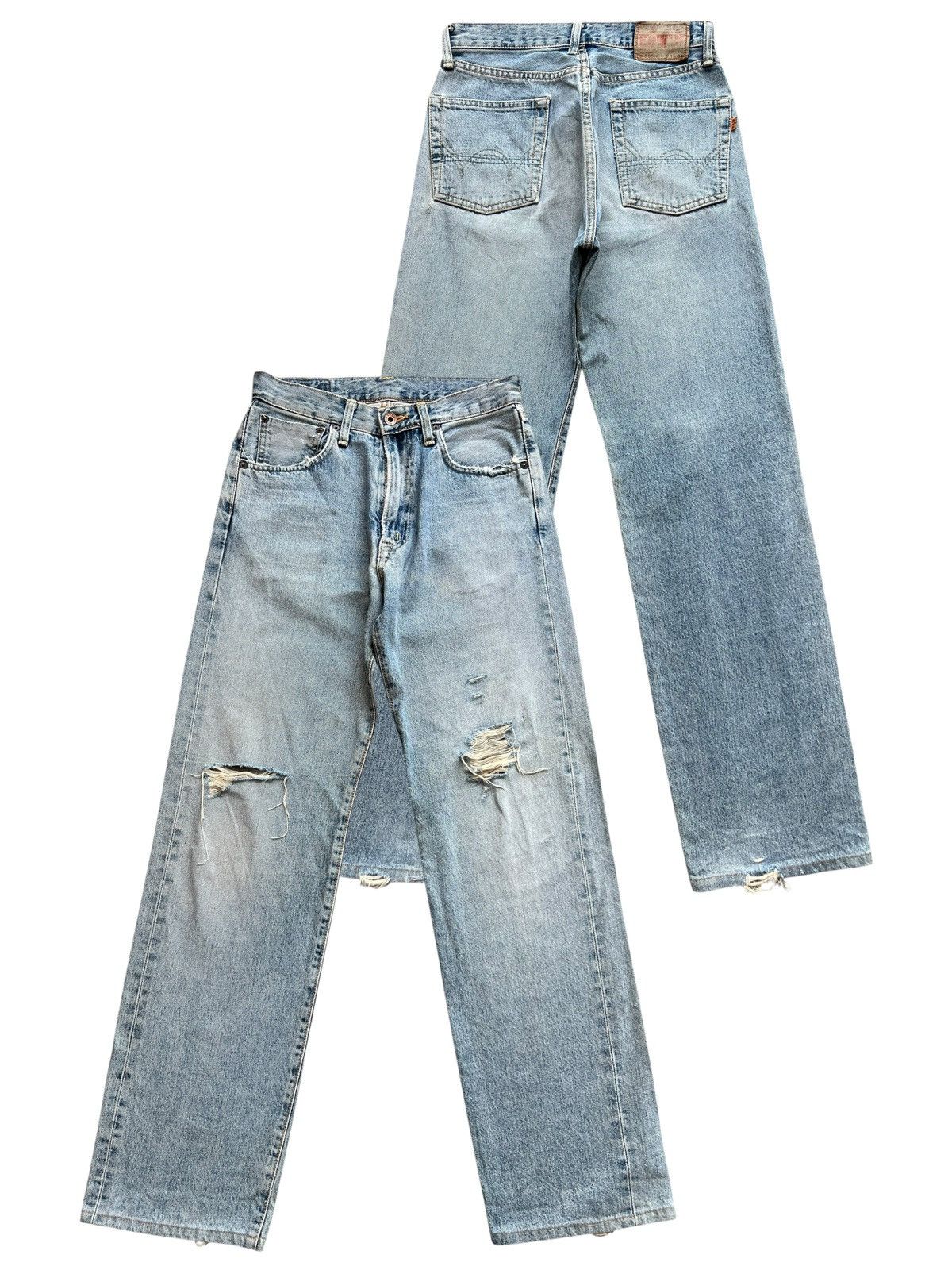Edwin Vintage Edwin 505x Selvedge Wide Distressed Denim Jeans Size US 28 / EU 44 - 1 Thumbnail
