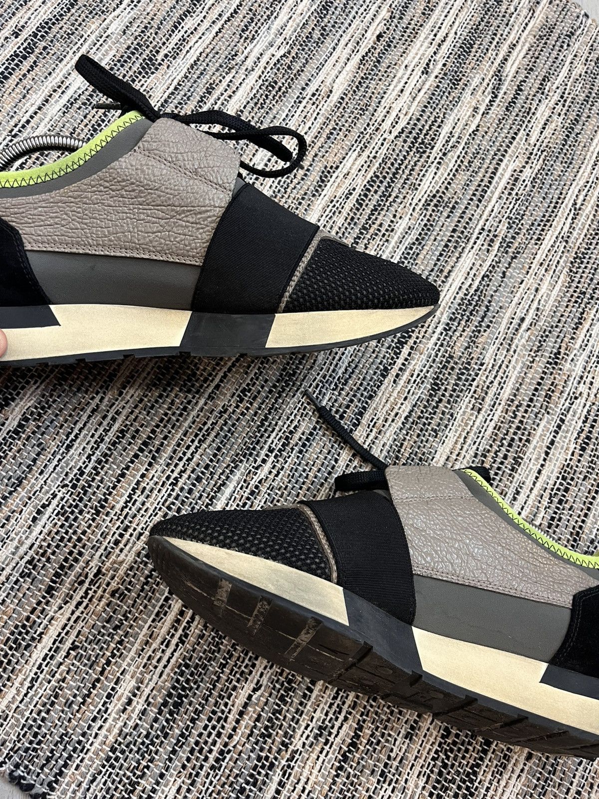 Balenciaga × Designer Balenciaga Race Runner Leather sneakers Japanese style shoes Size US 7 / IT 37 - 8 Thumbnail